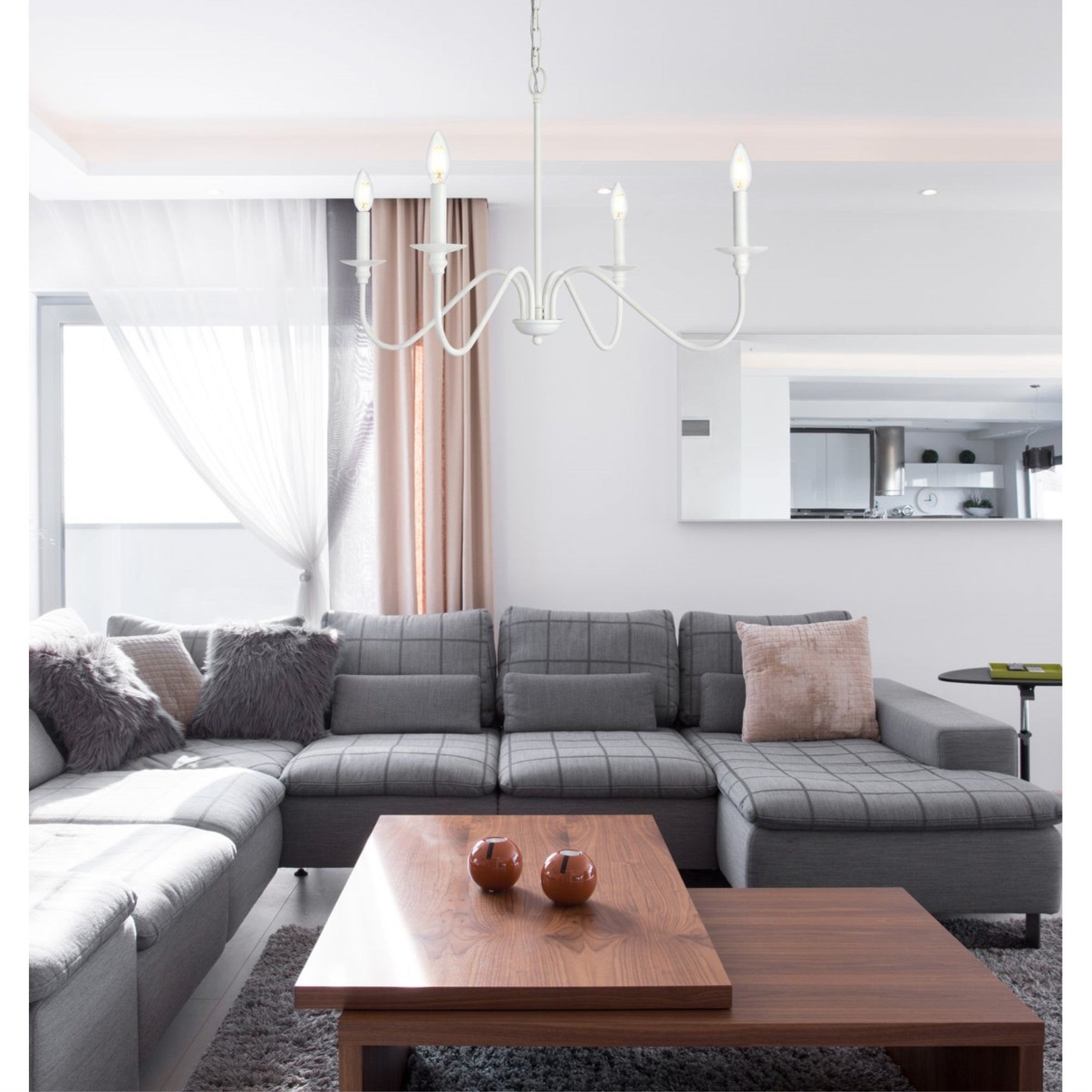 Rohan 30 inch chandelier in White