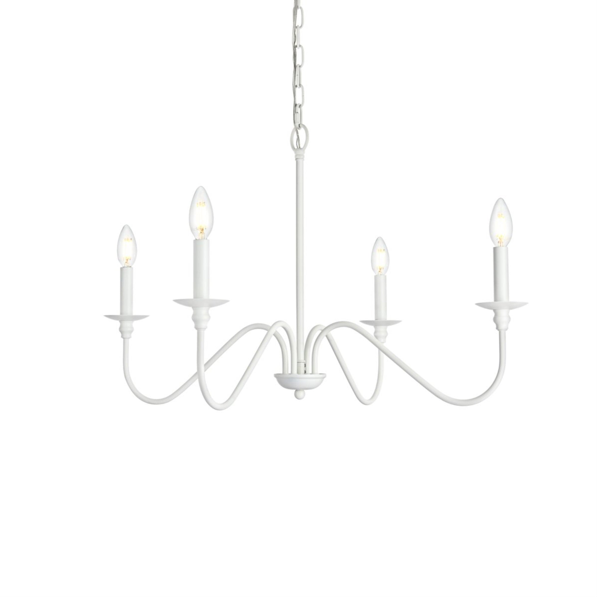 Rohan 30 inch chandelier in White