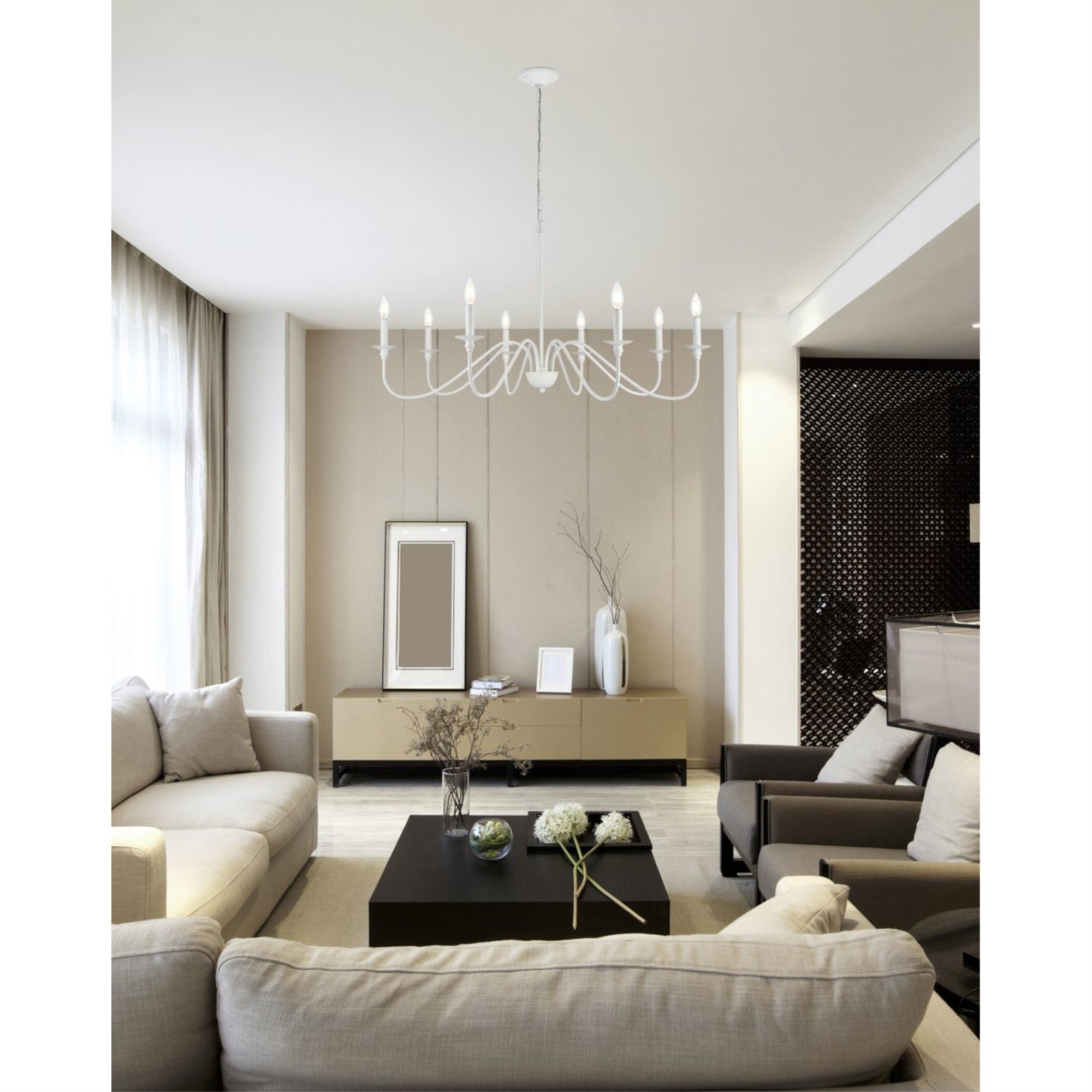 Rohan 42 inch chandelier in White