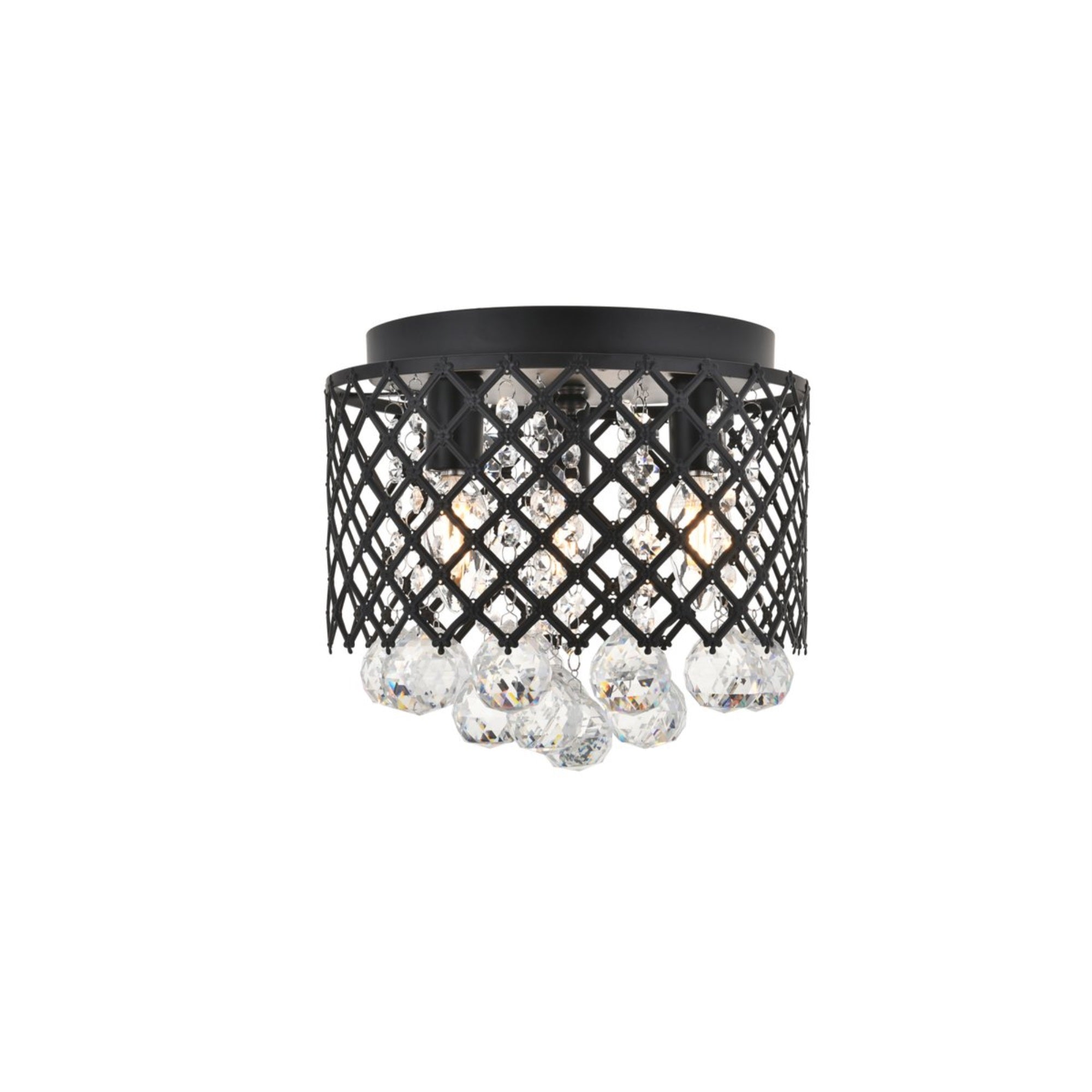Tully 3 light Matte Black Flush Mount