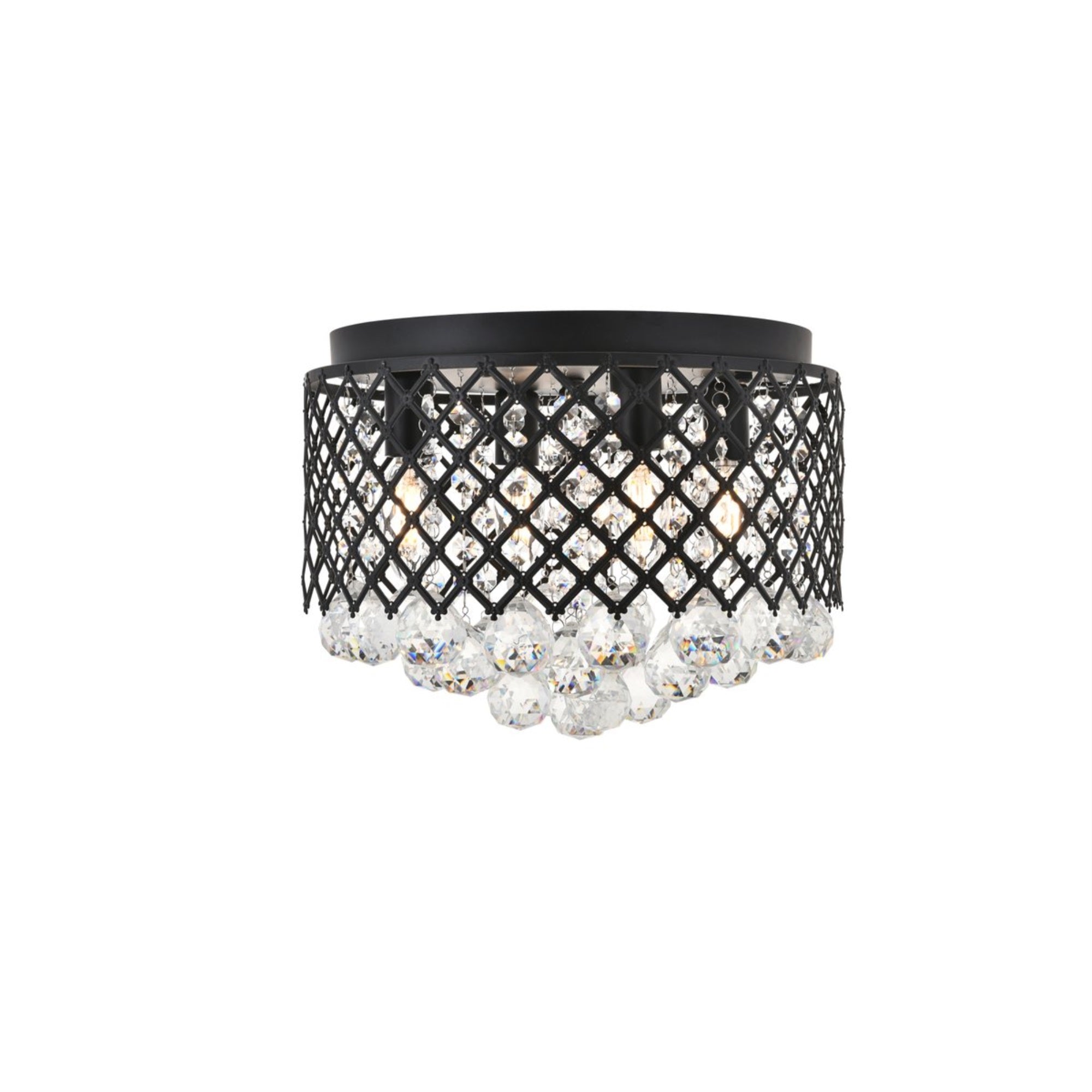 Tully 4 light Matte Black Flush Mount