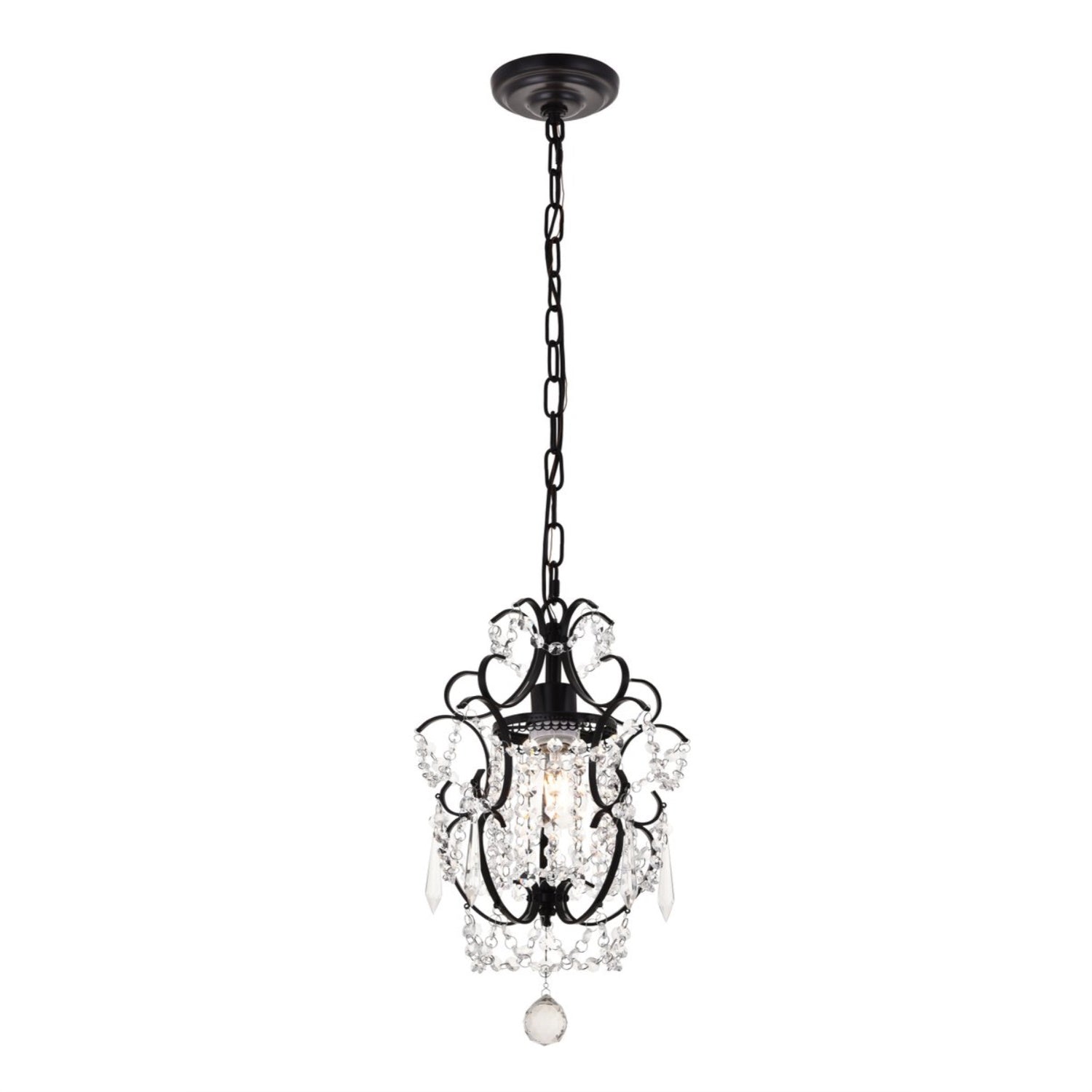 Living District Kirin Pendant Light - 1-Light Modern Metal, Iron, Oil Rubbed Bronze, Model LD5017D11ORB