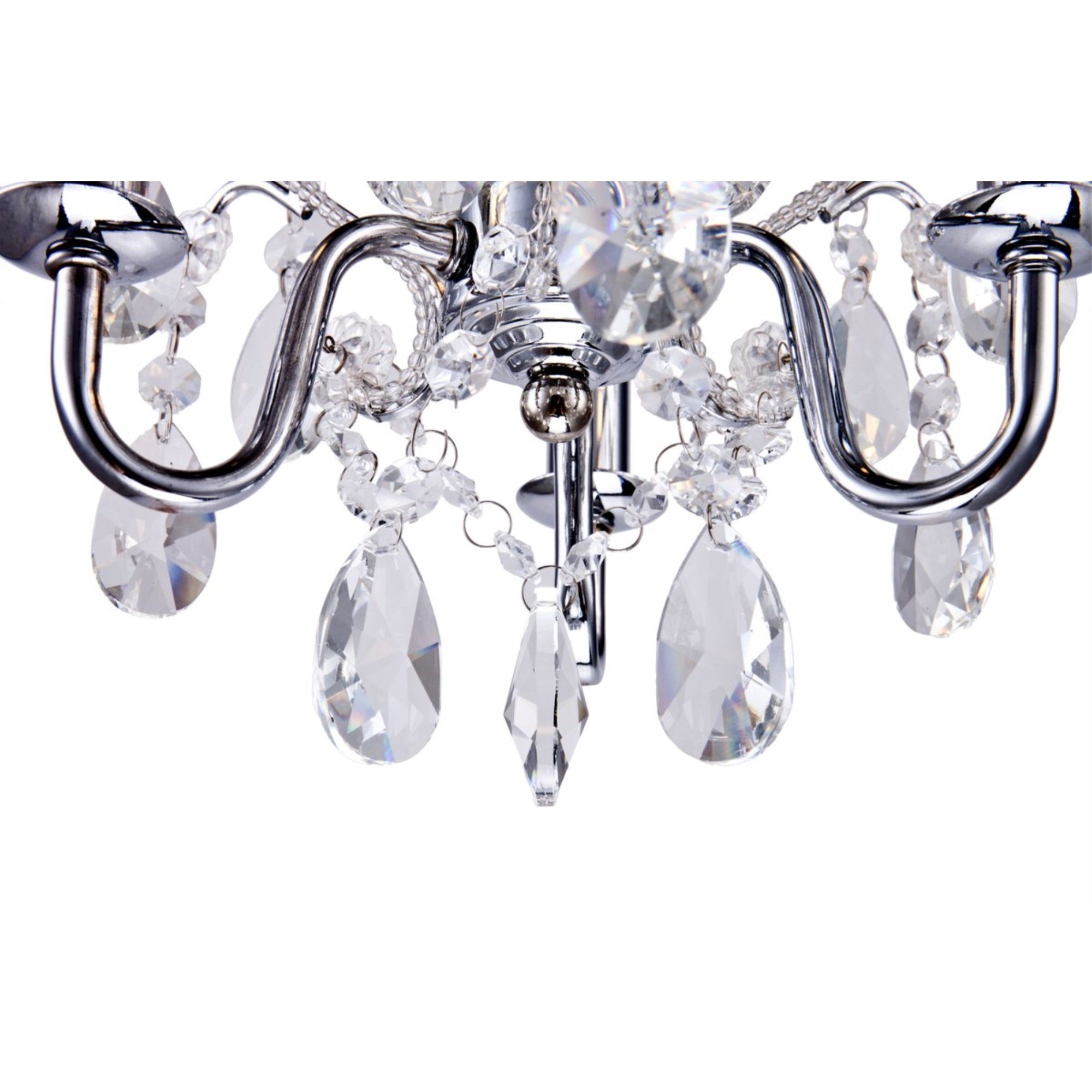 Elegant Lighting Chrome Pendant Light, Modern Ceiling Fixture, 3-Light, 9.5&quot; X 12.2&quot;