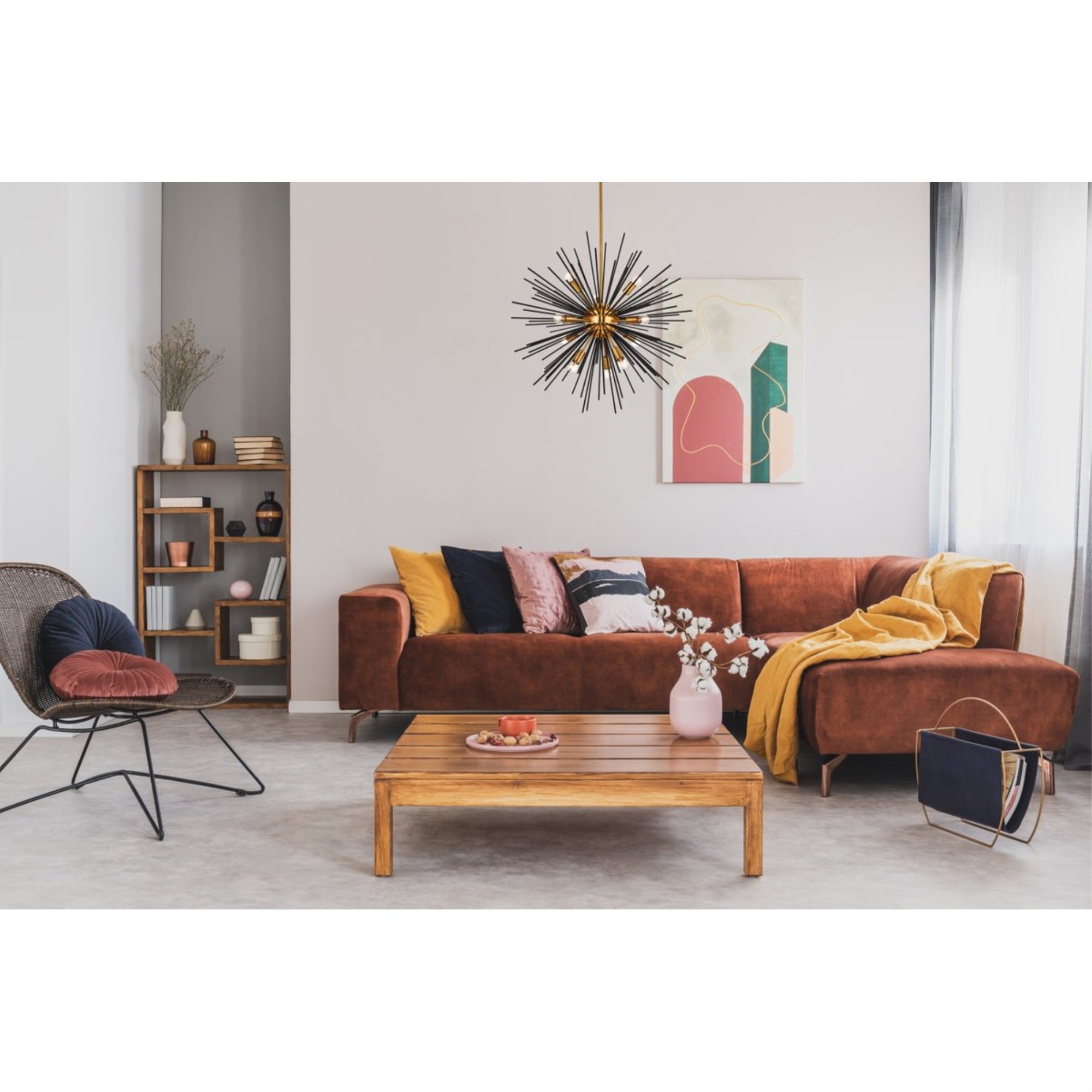 Daegan 10 Light 26 Inch Light Antique Brass Pendant