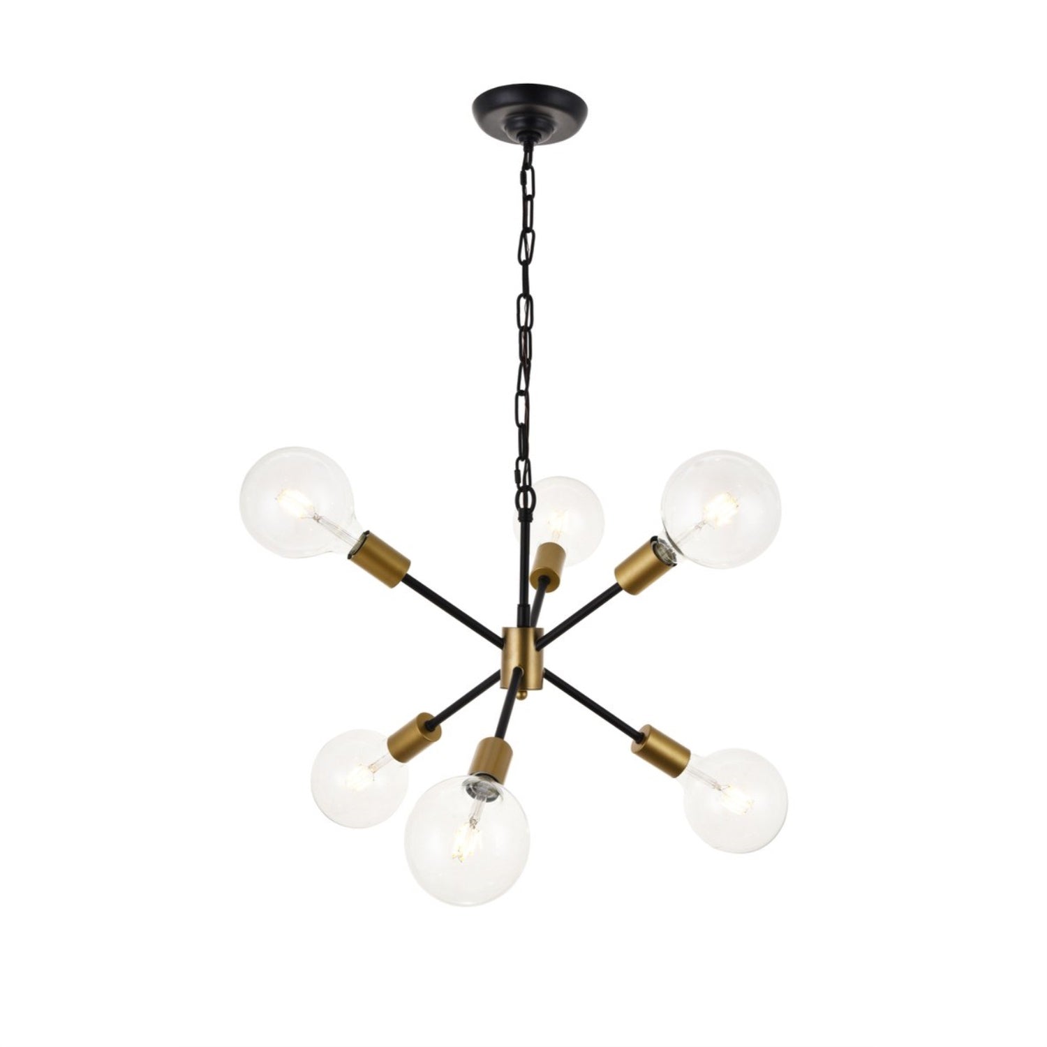 Nolan 6 Light matte black Pendant