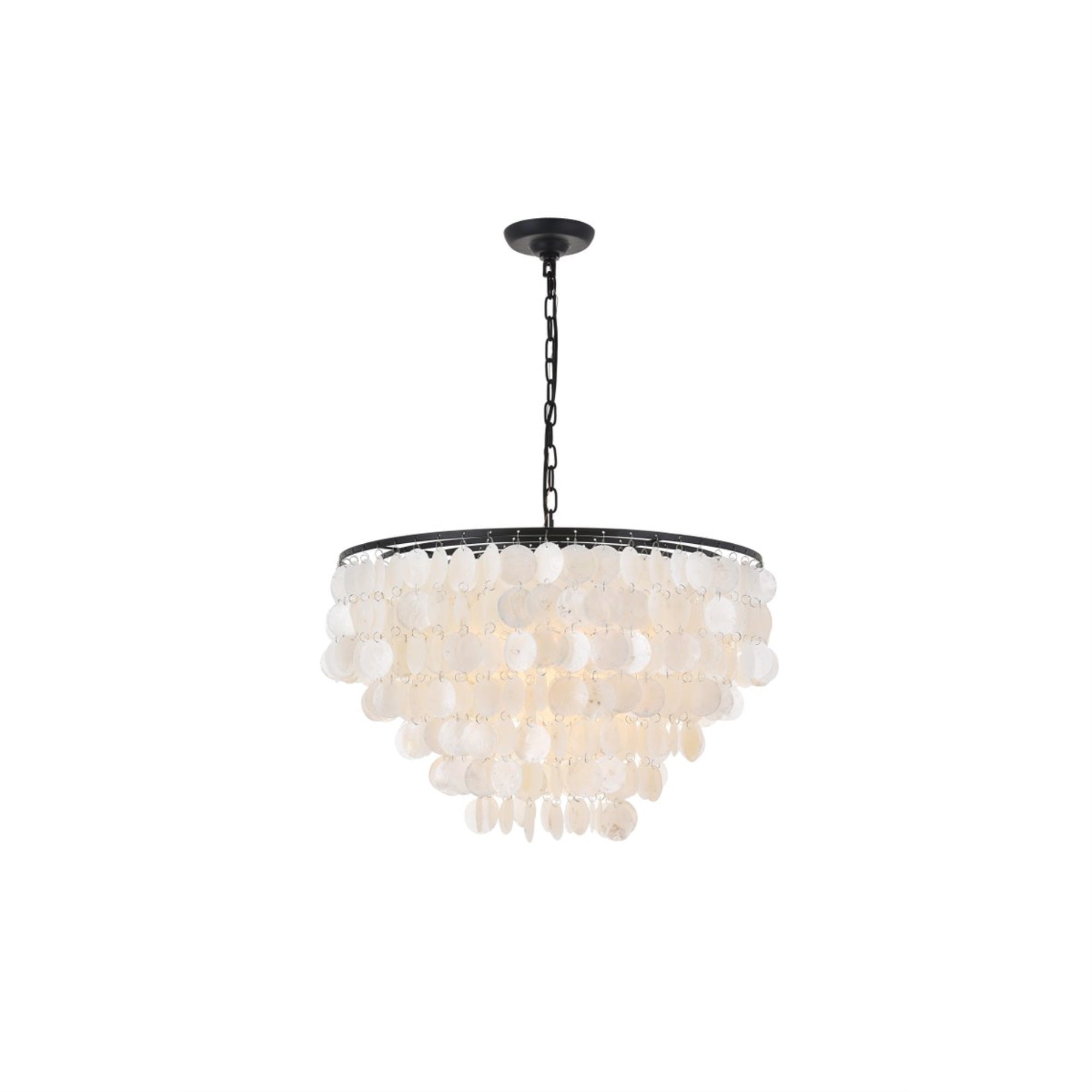 Living District Selene 6-Light Mid-Century Metal Pendant In Black And White