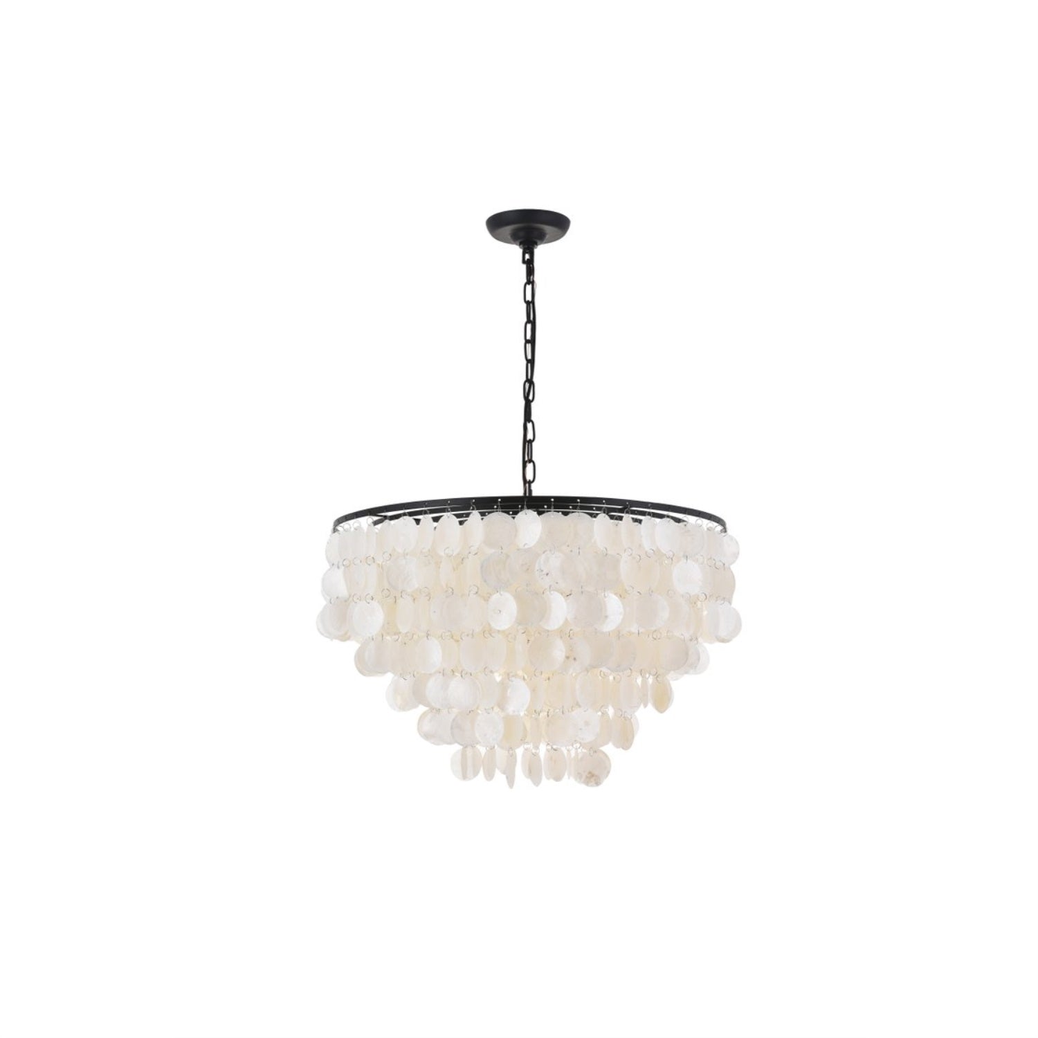 Living District Selene 6-Light Mid-Century Metal Pendant In Black And White