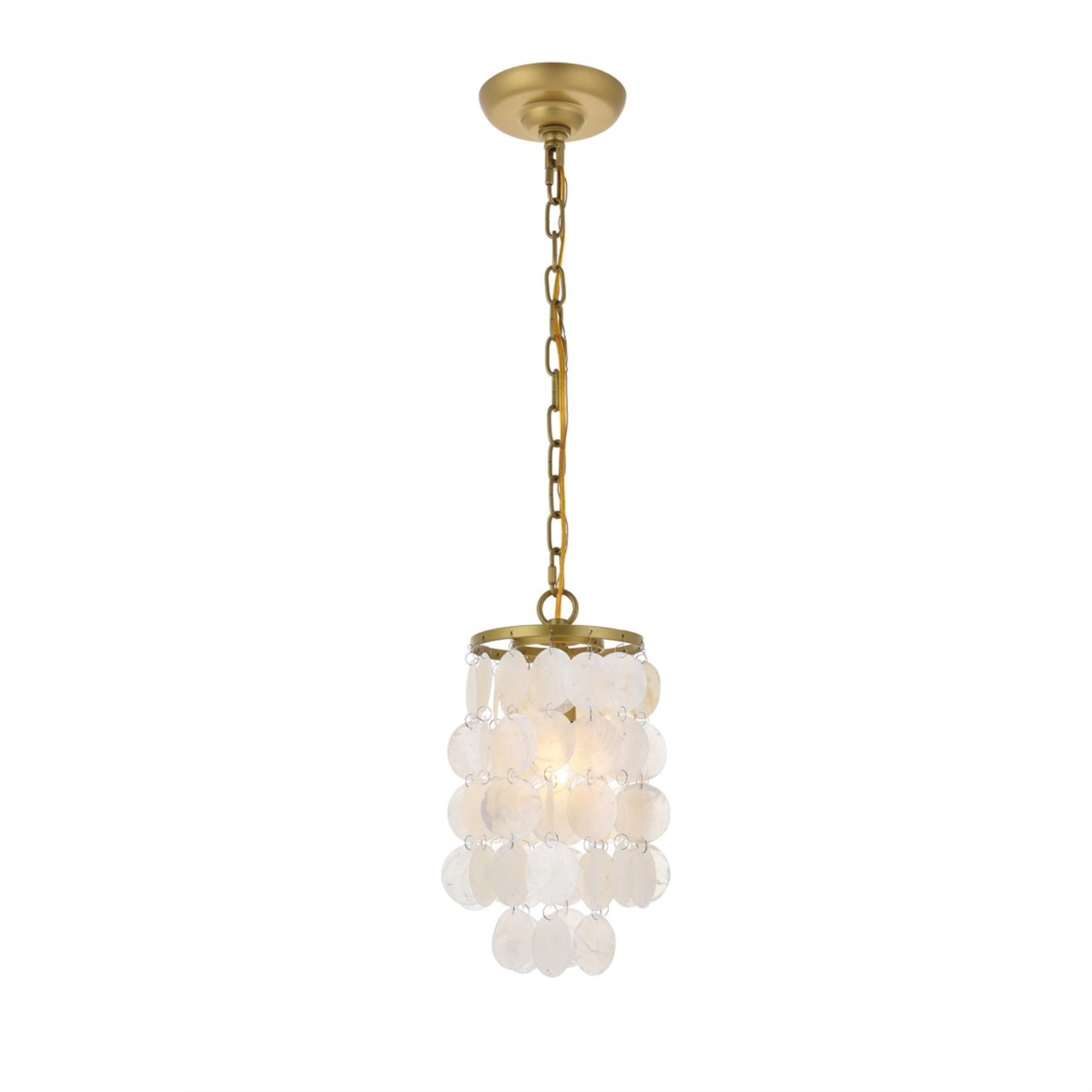 Living District Selene Brass Pendant Light - 1-Light Metal Hanging Fixture