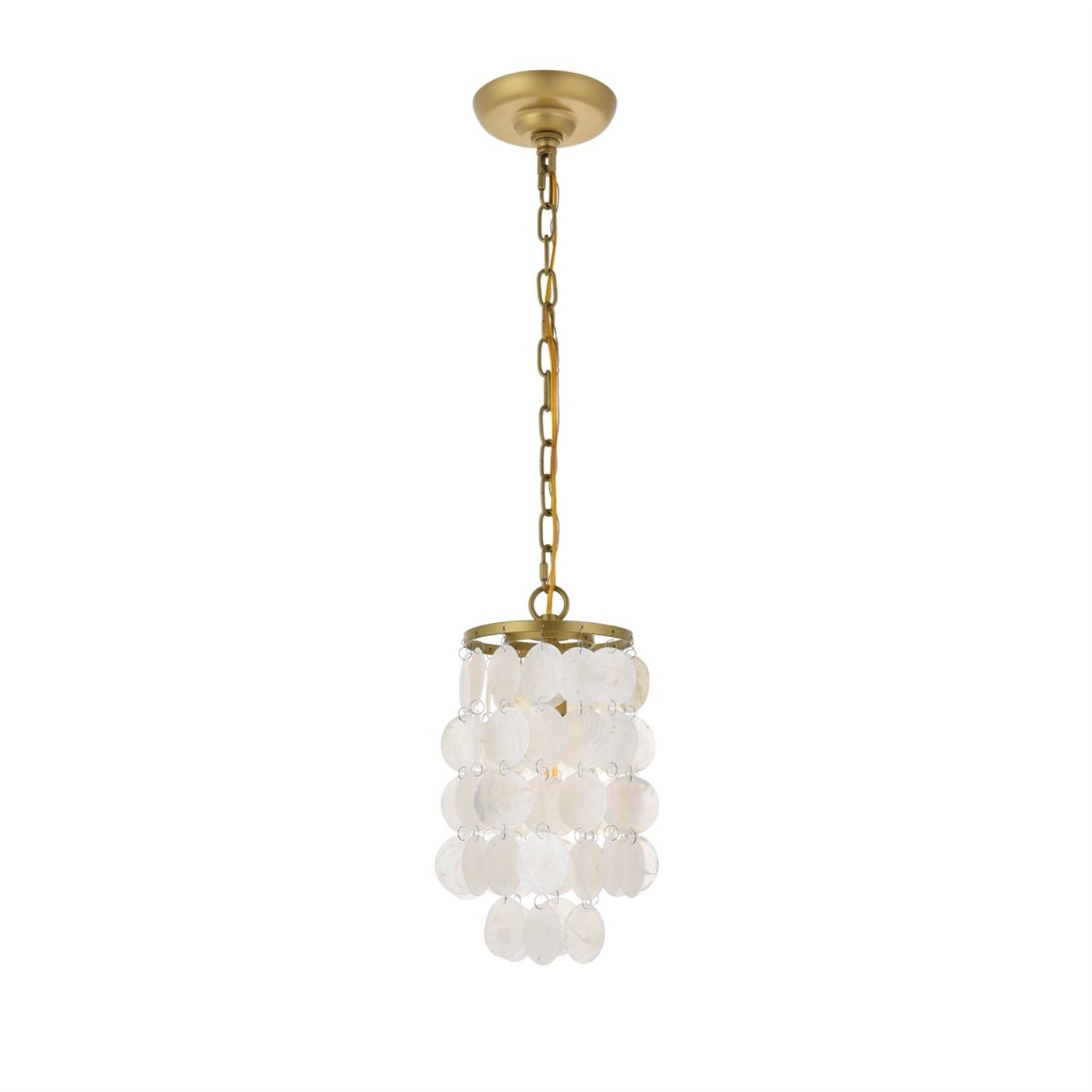 Living District Selene Brass Pendant Light - 1-Light Metal Hanging Fixture