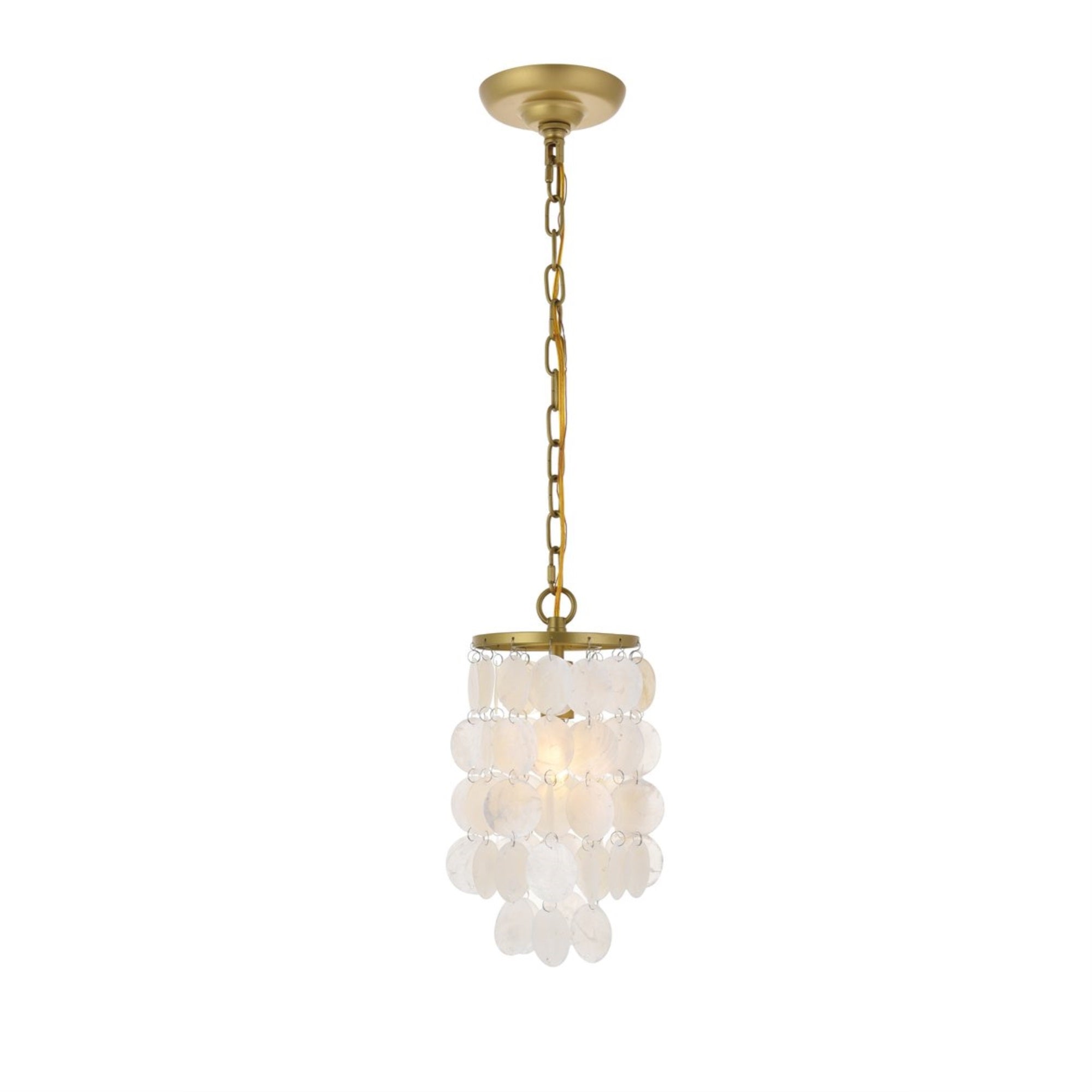 Living District Selene Brass Pendant Light - 1-Light Metal Hanging Fixture