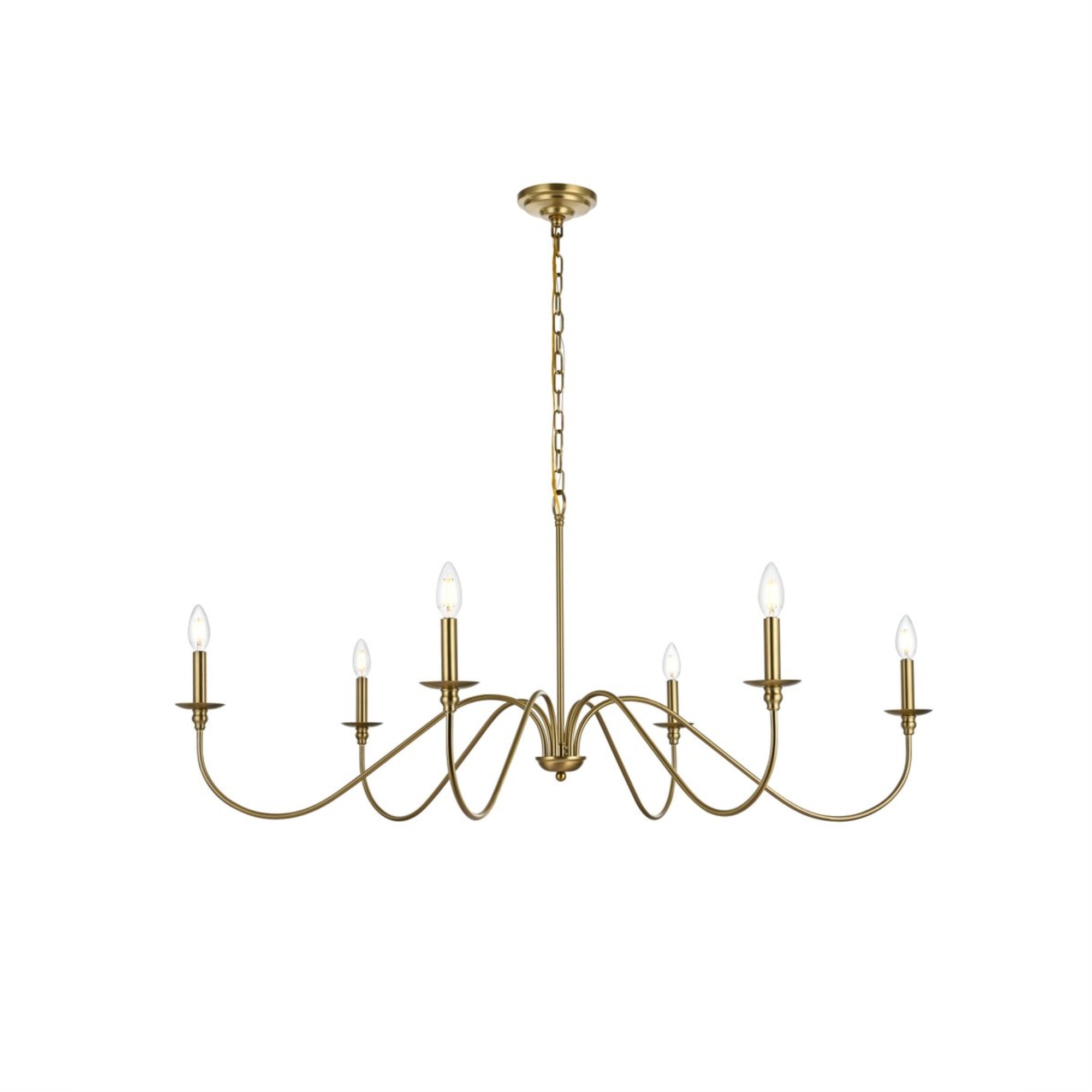 Rohan 48 inch chandelier in Satin Gold