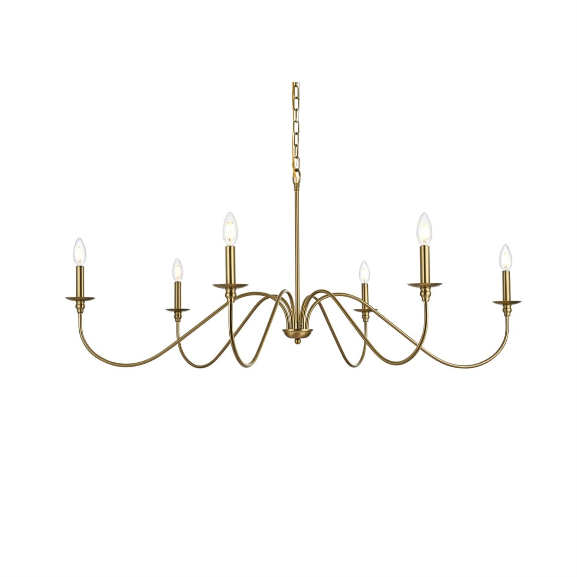 Rohan 48 inch chandelier in Satin Gold