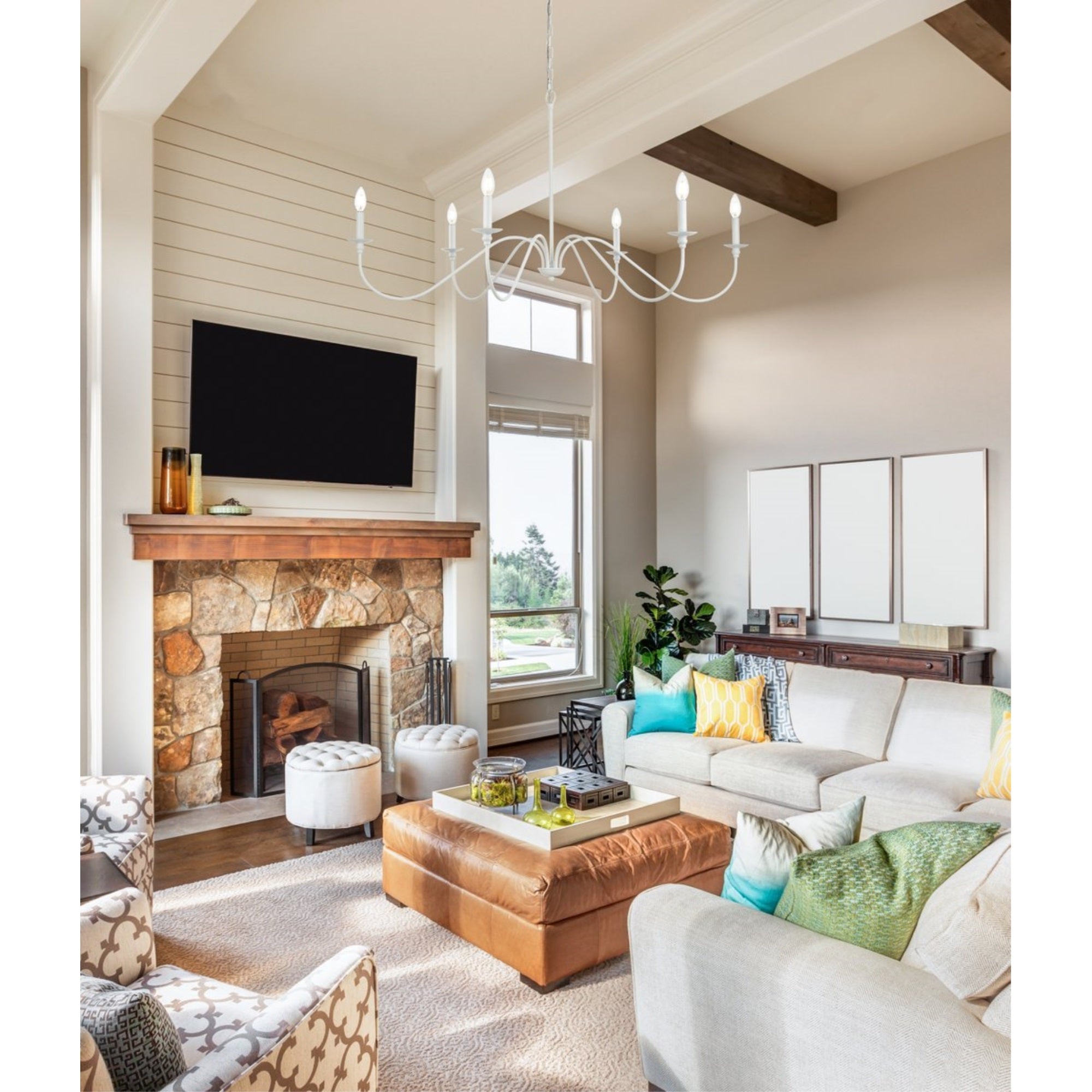 Rohan 48 inch chandelier in White