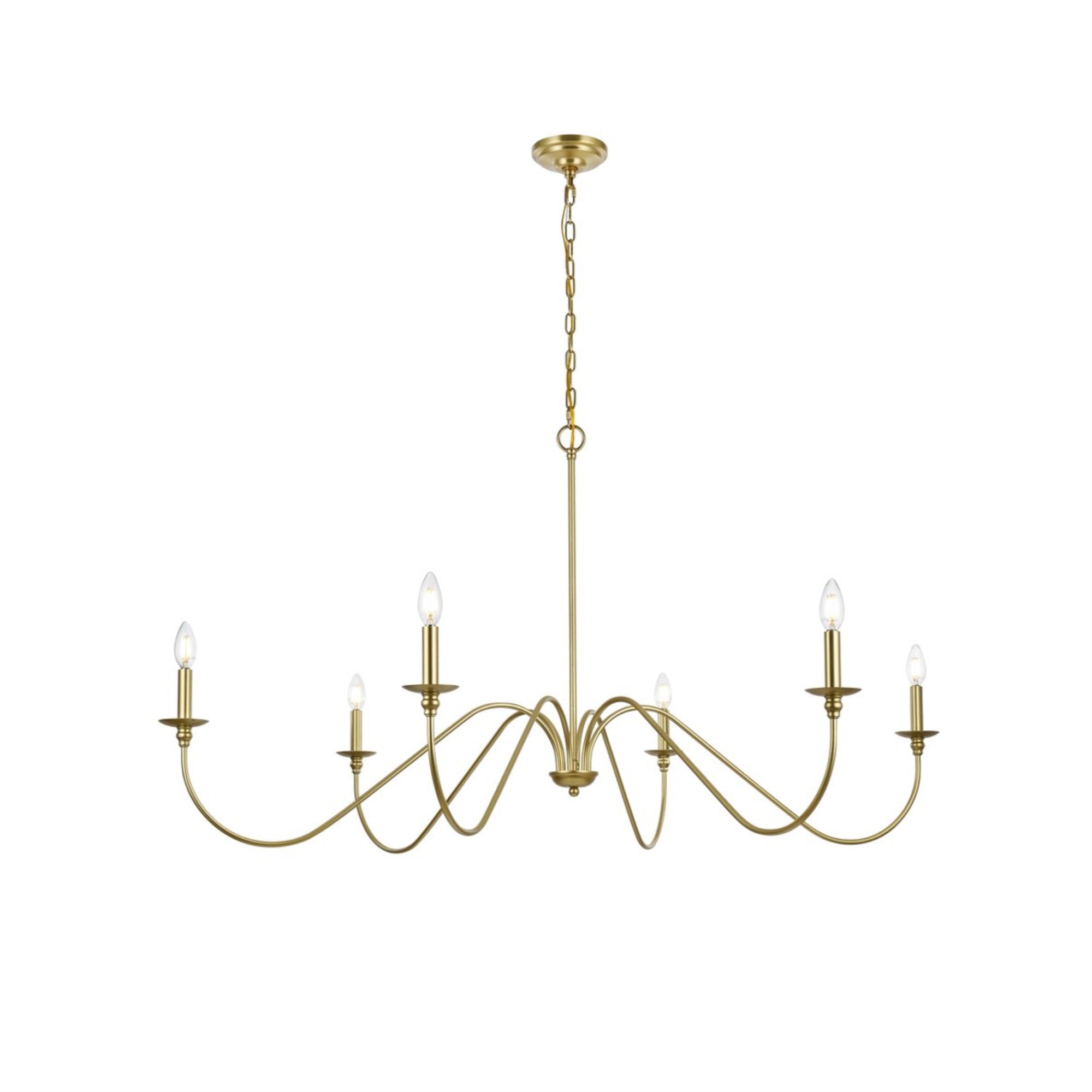 Rohan 54 inch chandelier in Brass