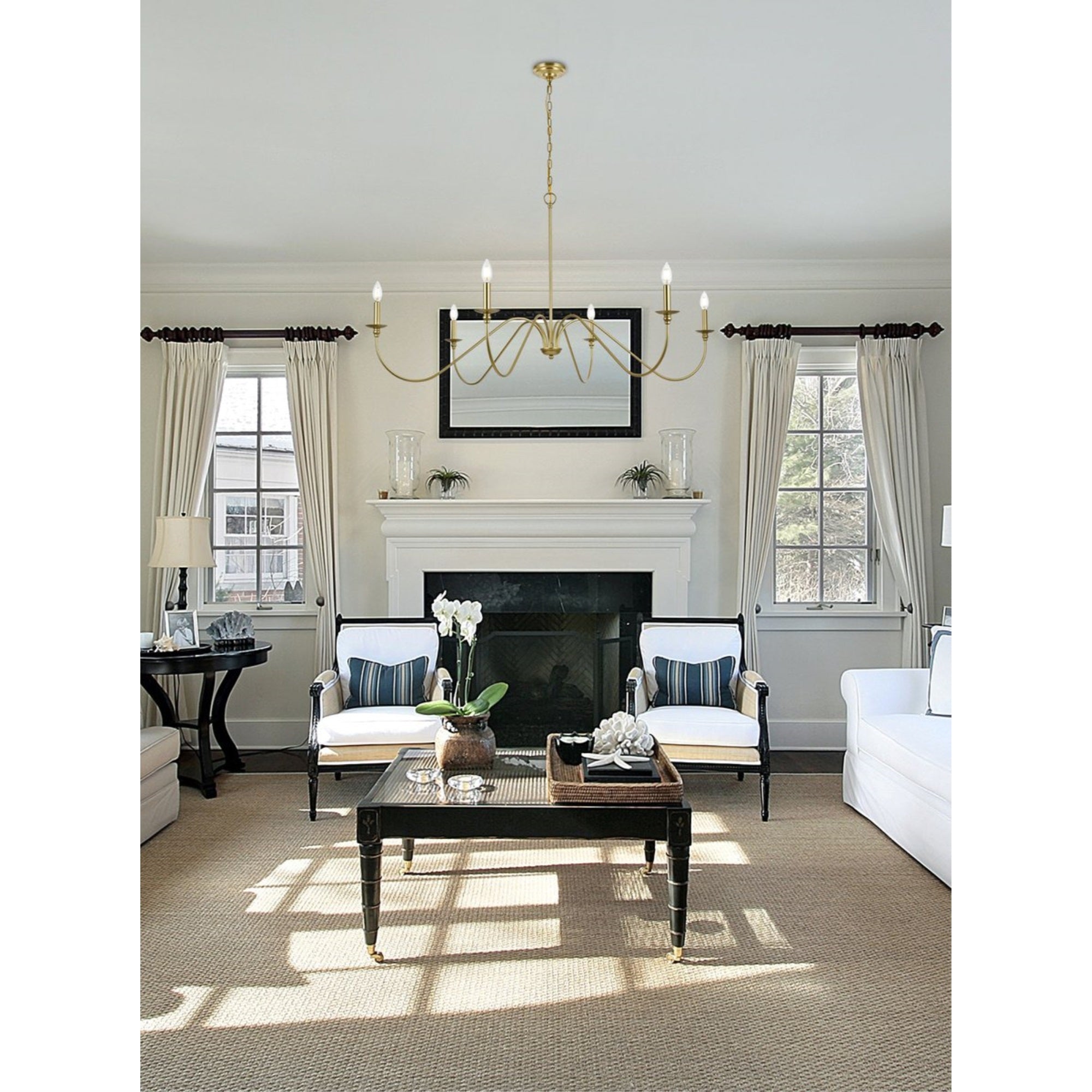 Rohan 54 inch chandelier in Brass