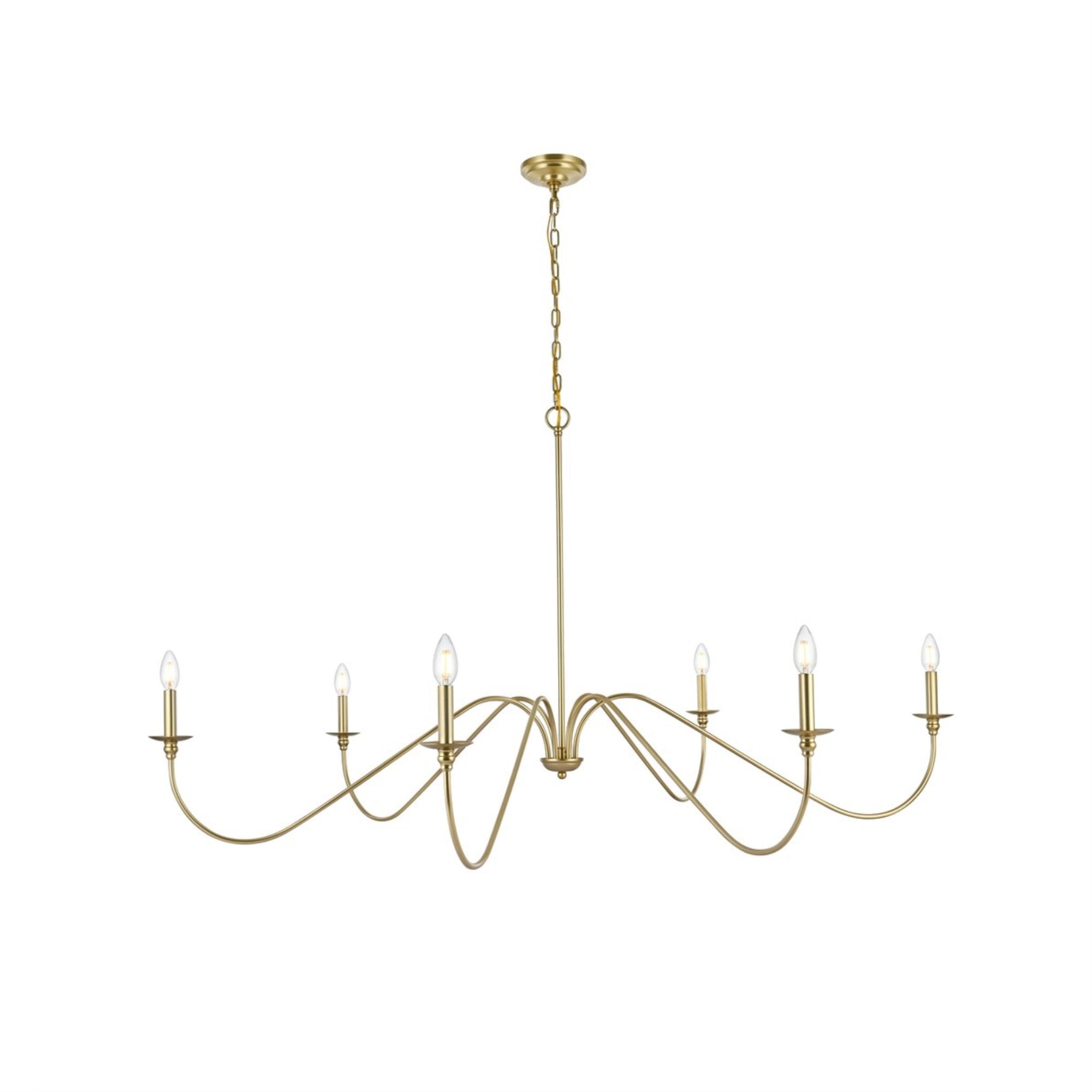 Rohan 60 inch chandelier in Brass