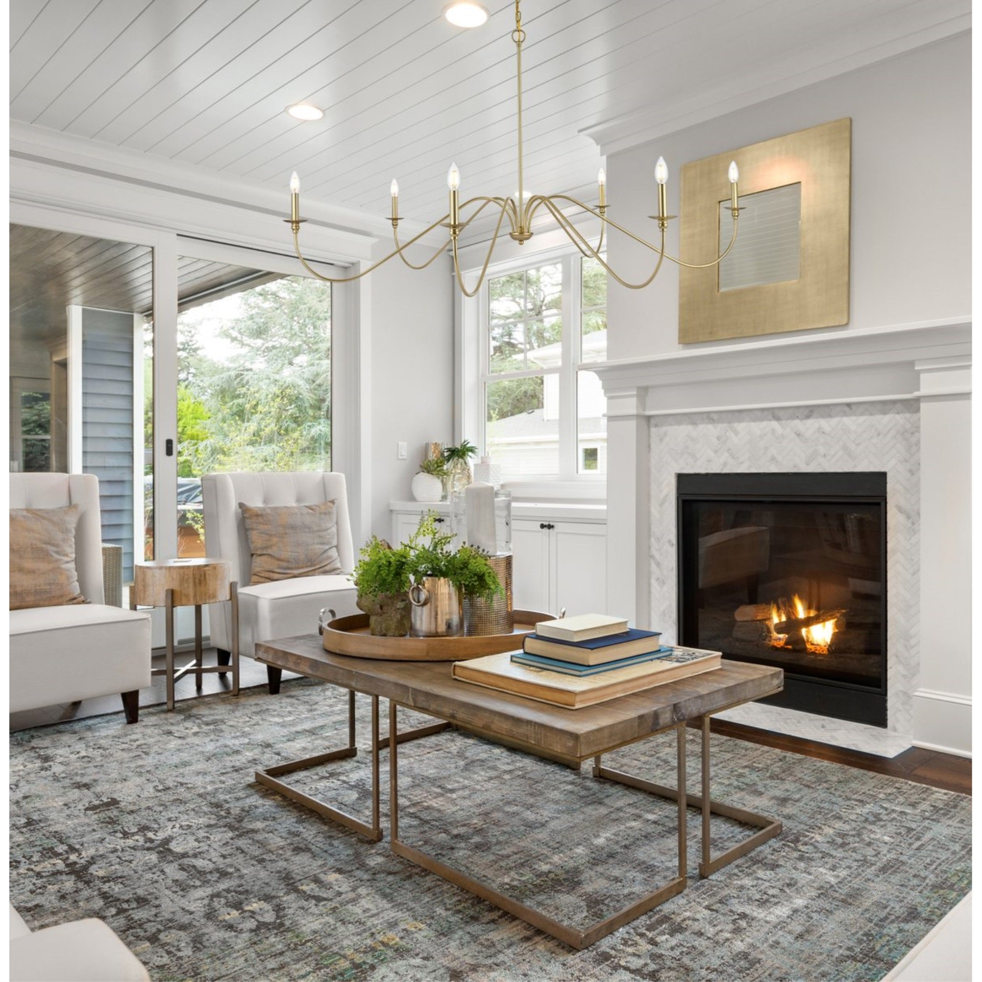 Rohan 60 inch chandelier in Brass