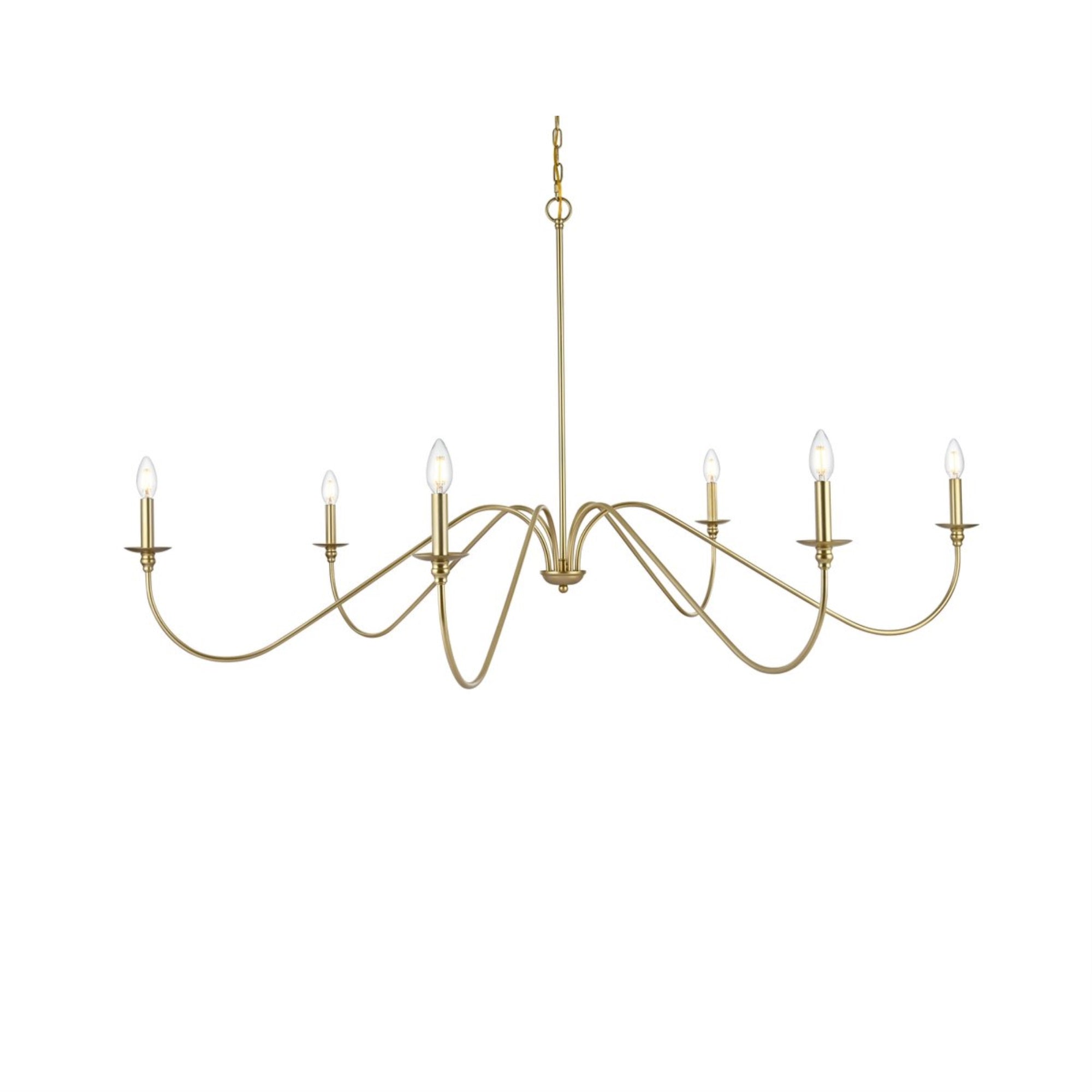 Rohan 60 inch chandelier in Brass