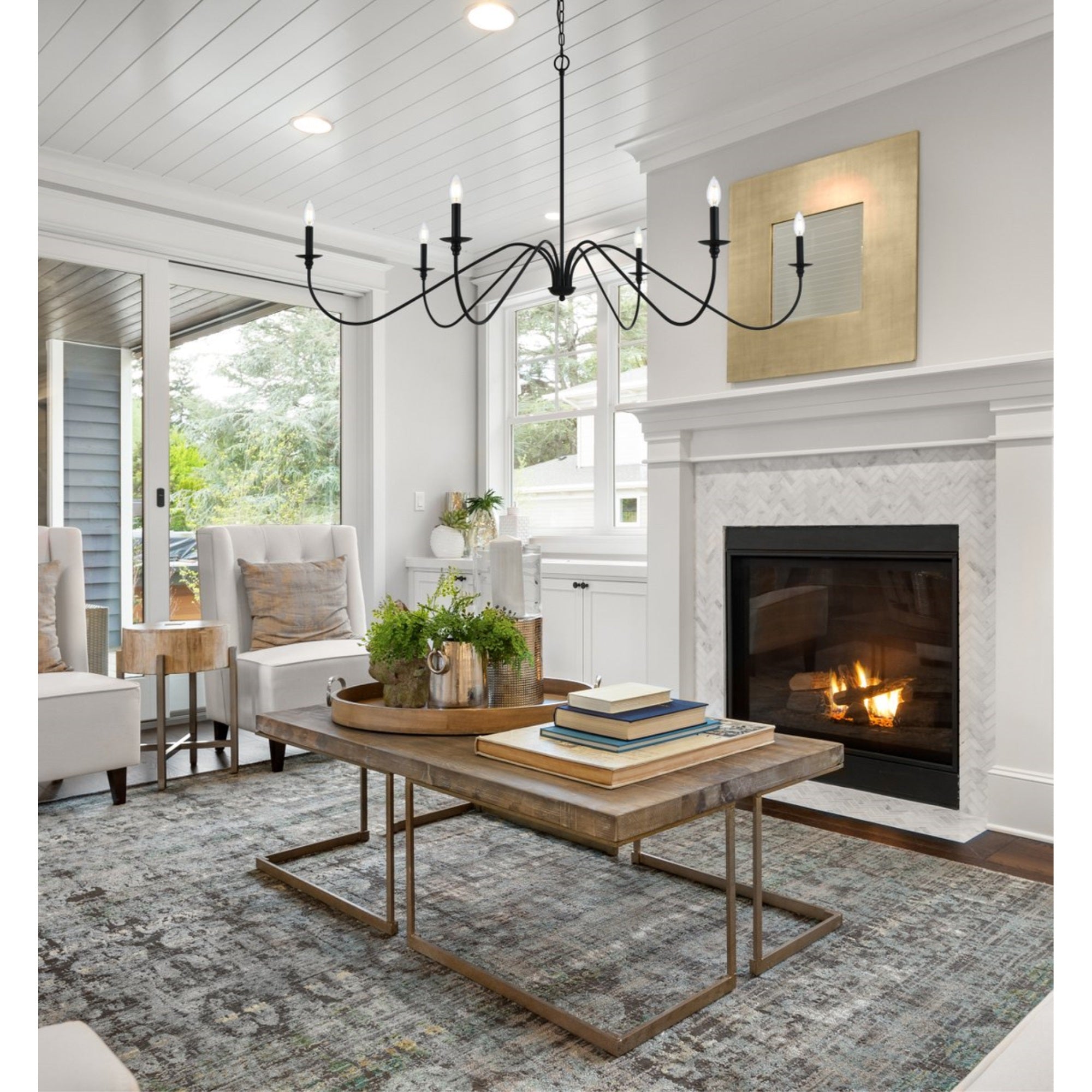 Rohan 60 inch chandelier in Matte Black