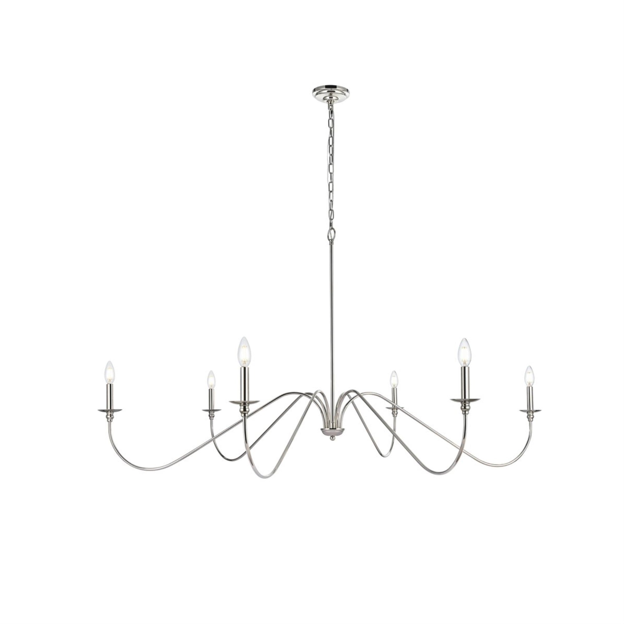 Rohan 60 inch chandelier in Polished Nickel