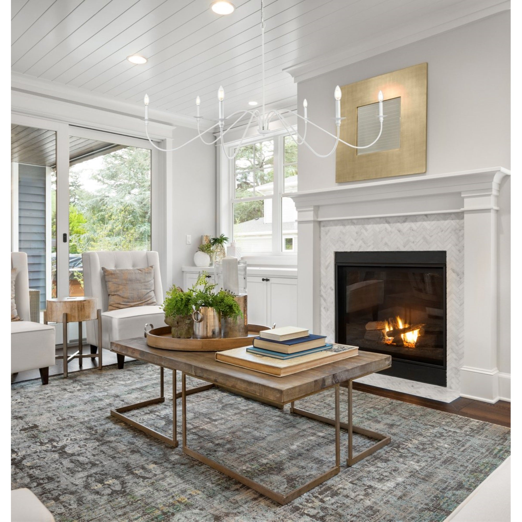 Rohan 60 inch chandelier in White