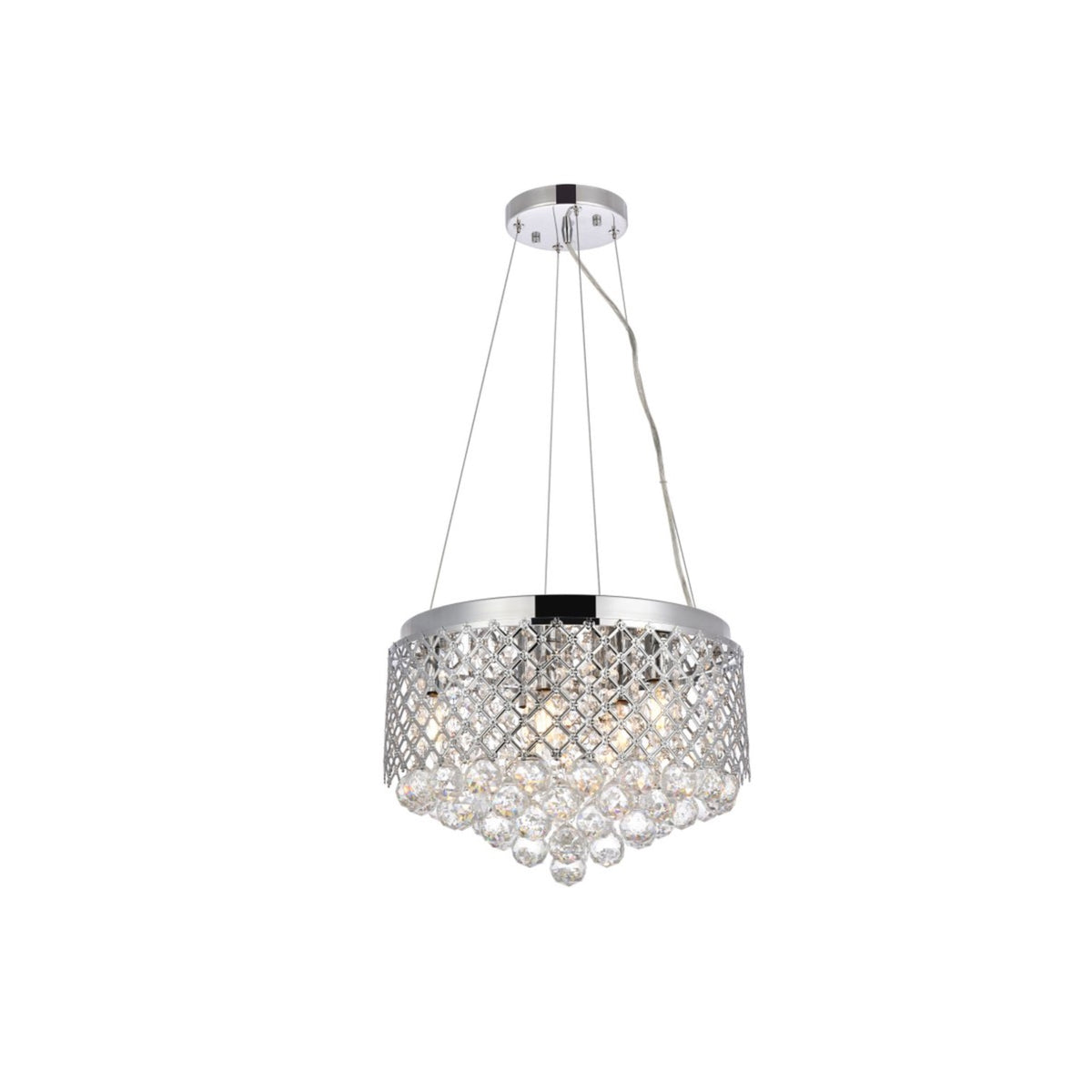 Tully 6 lights pendant in chrome
