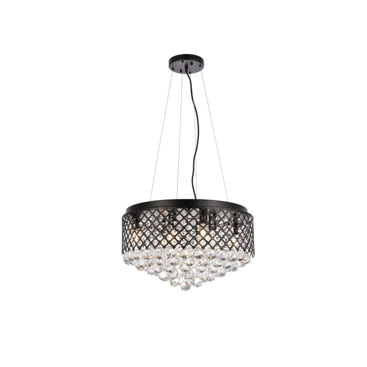 Tully 8 lights pendant in black