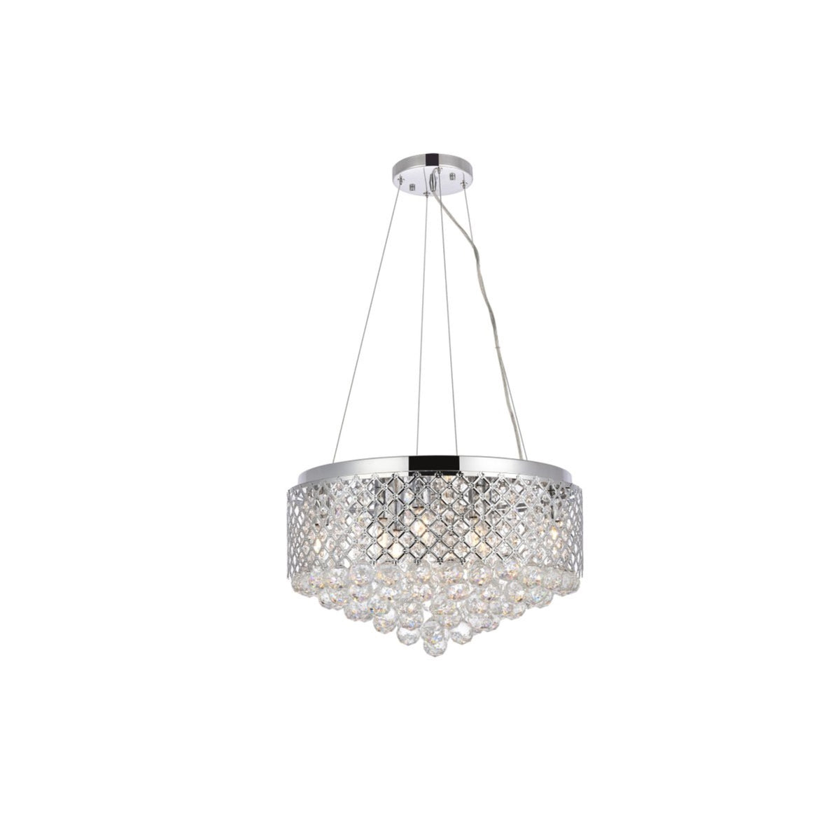 Tully 8 lights pendant in chrome
