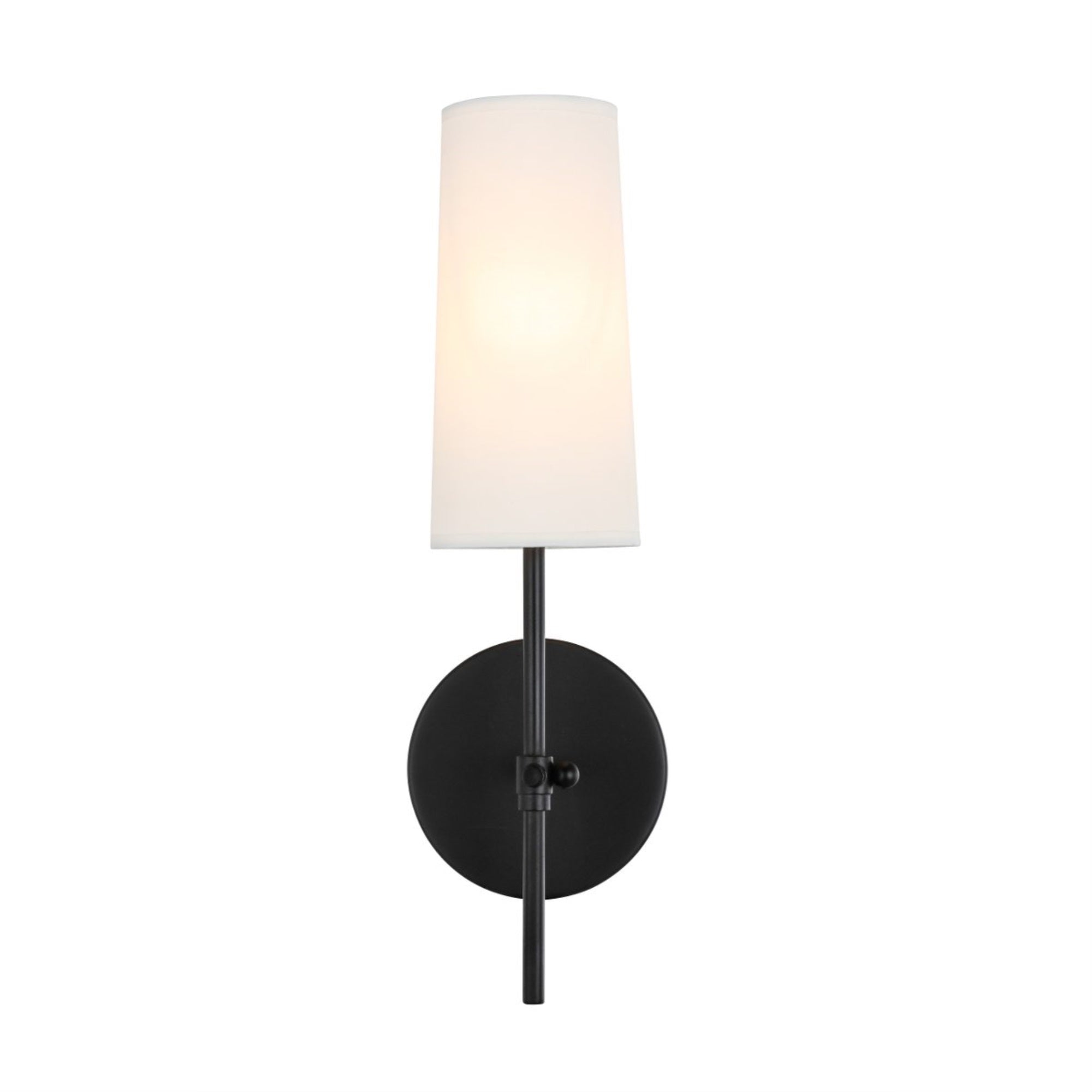 Mel 1 light Brass and White shade wall sconce