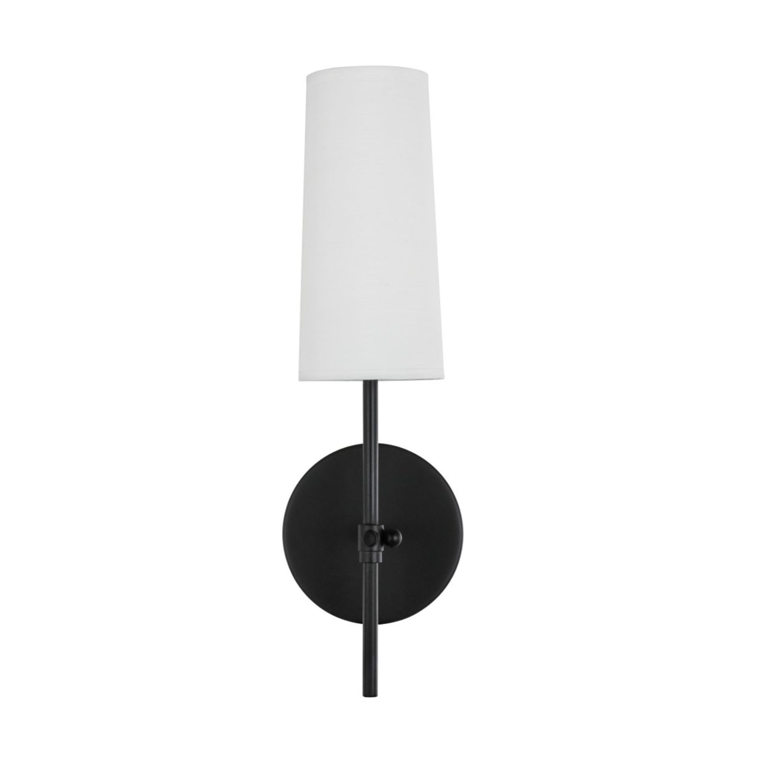 Mel 1 light Brass and White shade wall sconce