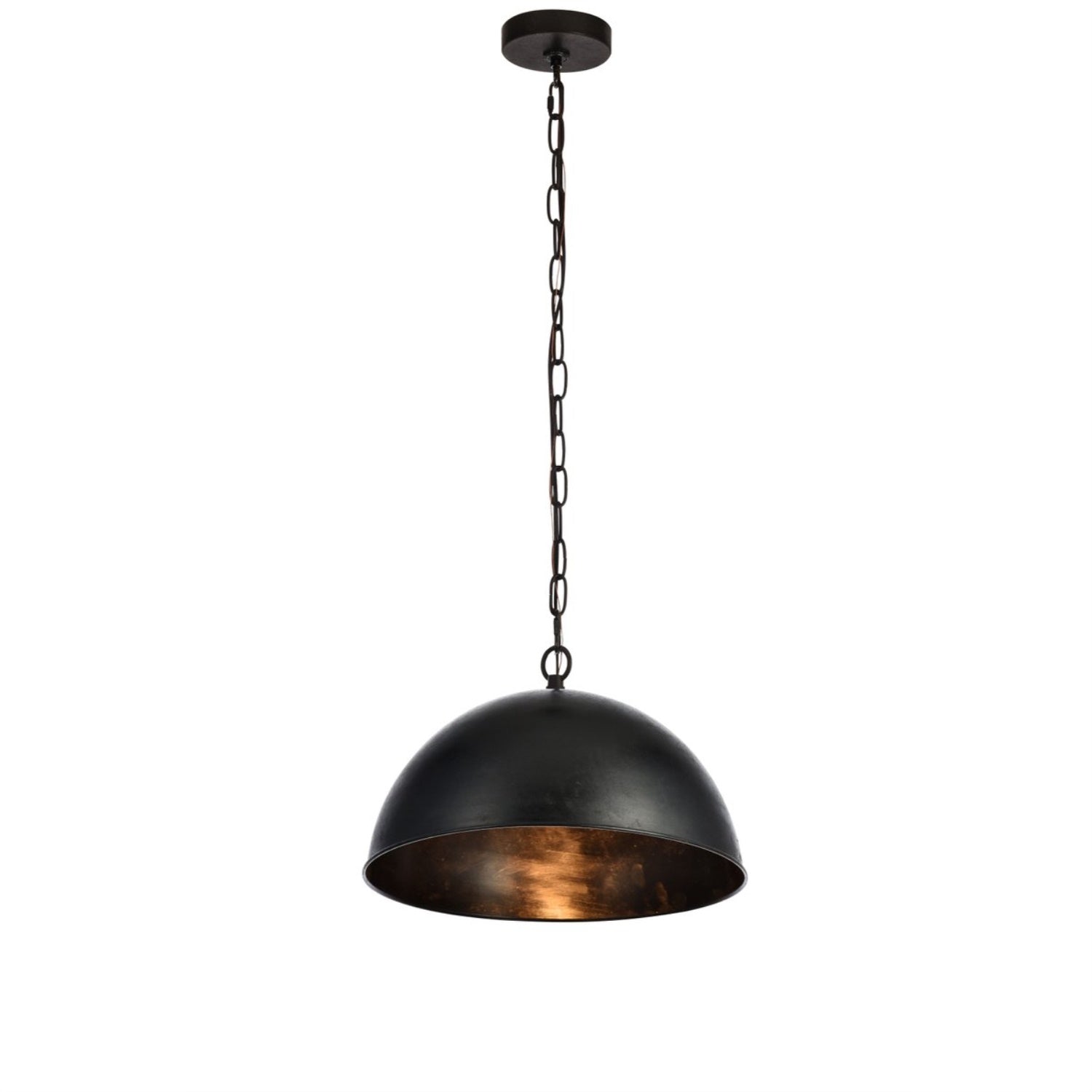 Elegant Lighting Ld6013D15 Merce Single Light 15&quot; Wide Pendant With An Aluminum, Vintage Black