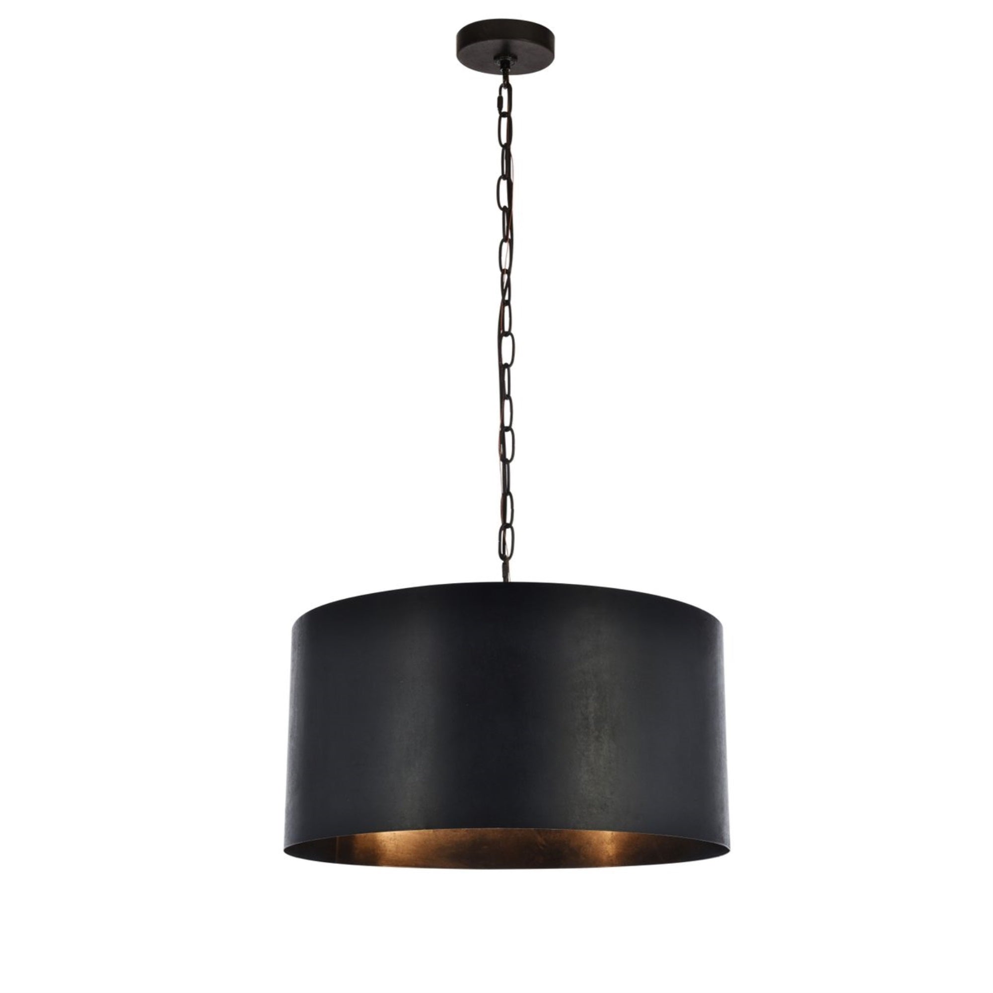 Elegant Lighting Miro Collection 3 Light Pendant Lamp In Vintage Black Finish - 20&quot;D X 11.75&quot;H