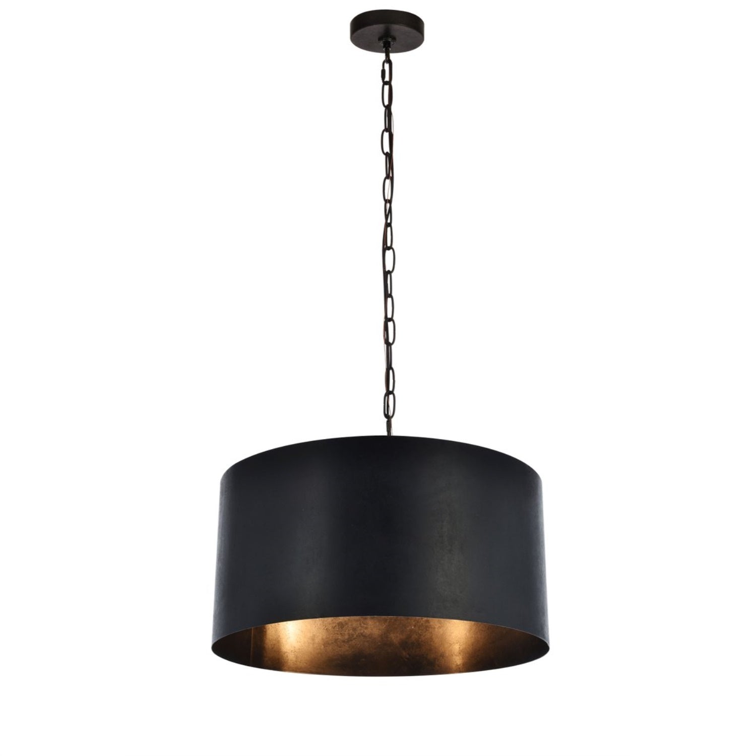 Elegant Lighting Miro Collection 3 Light Pendant Lamp In Vintage Black Finish - 20&quot;D X 11.75&quot;H