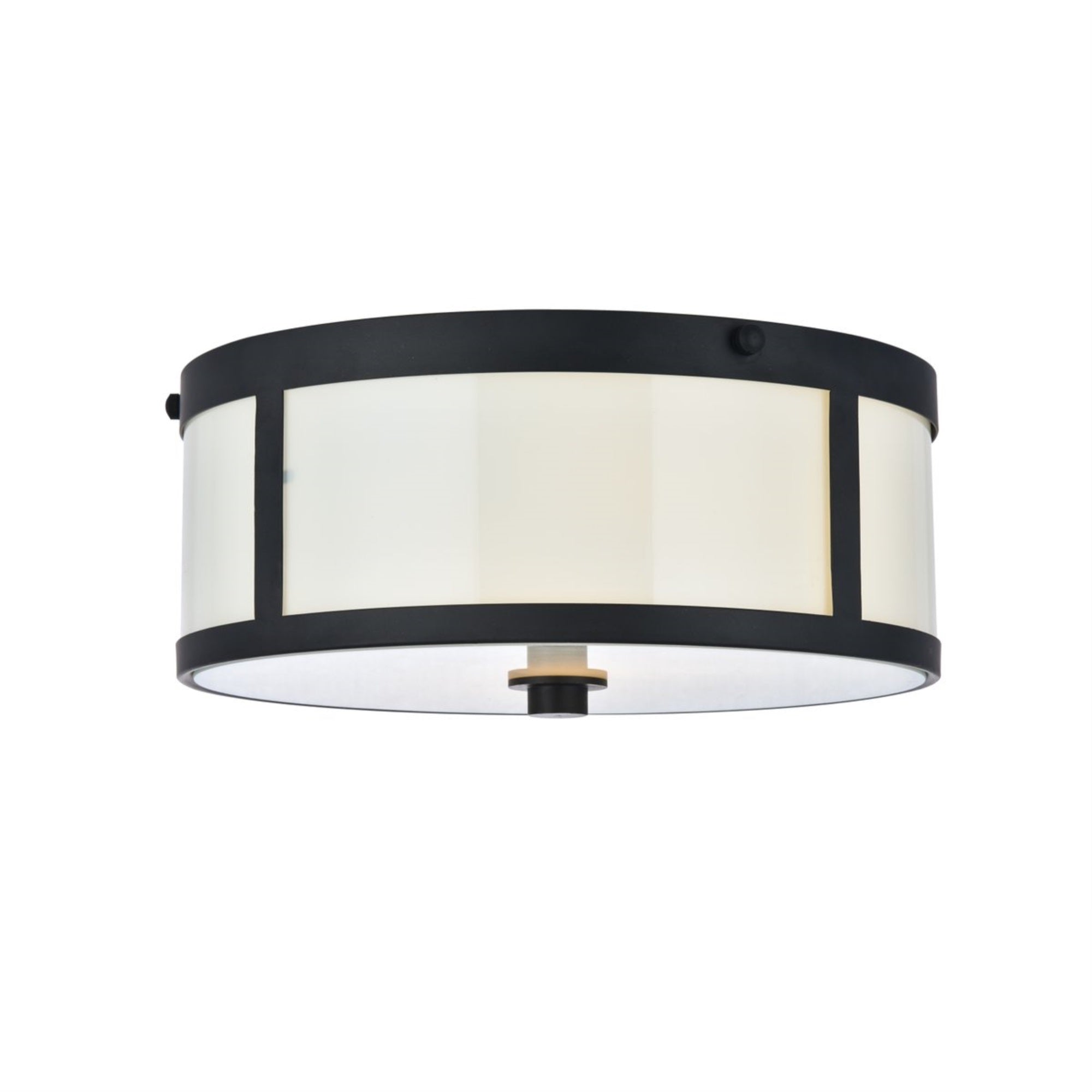 Hadrian 2 light 12 inch flat black flush mount
