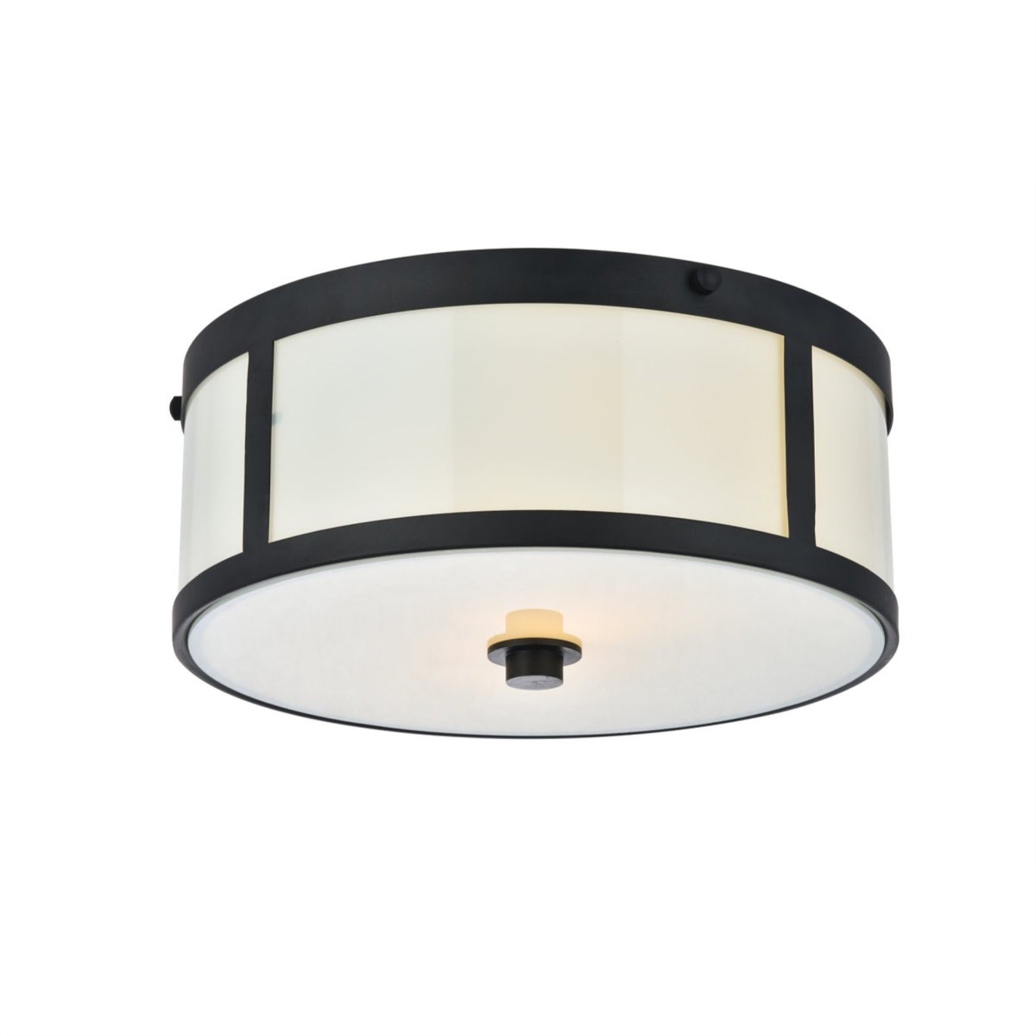 Hadrian 2 light 12 inch flat black flush mount