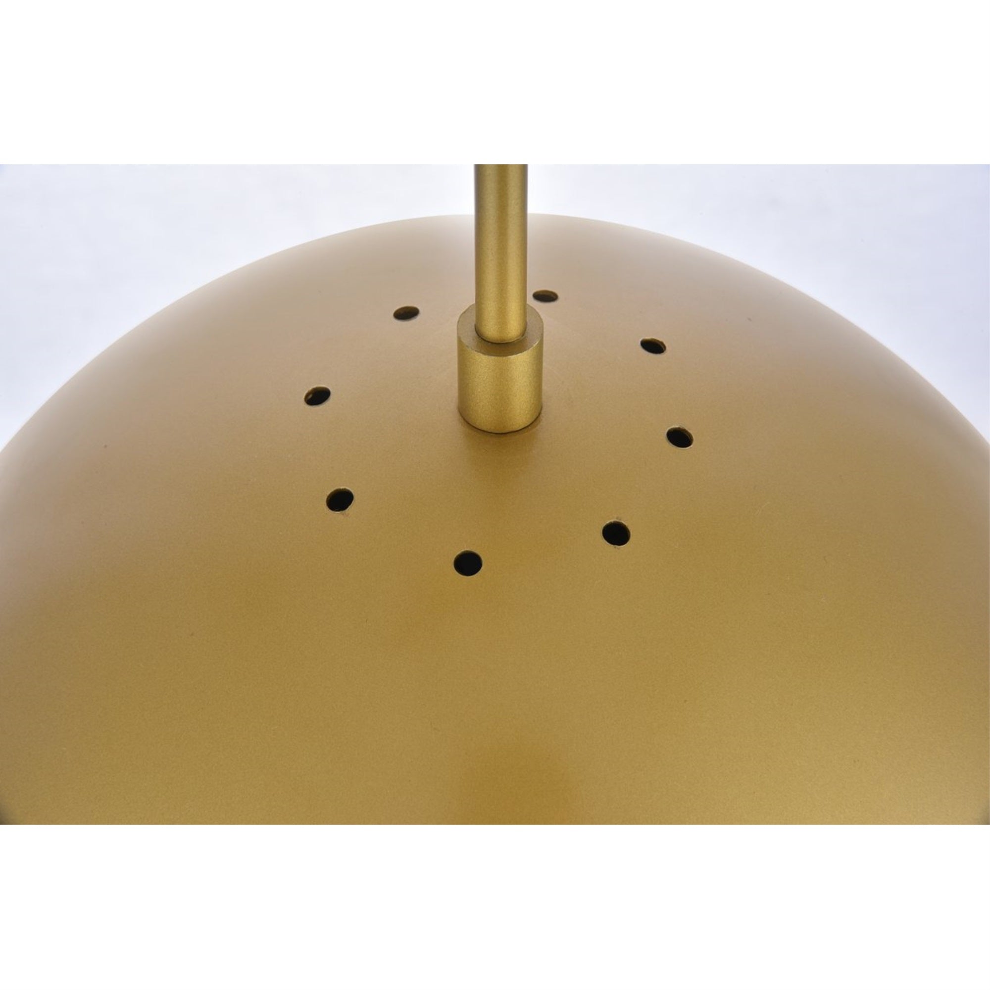 Elegant Lighting Brass/White 1-Light Pendant, Glass & Metal, Modern Ceiling Fixture