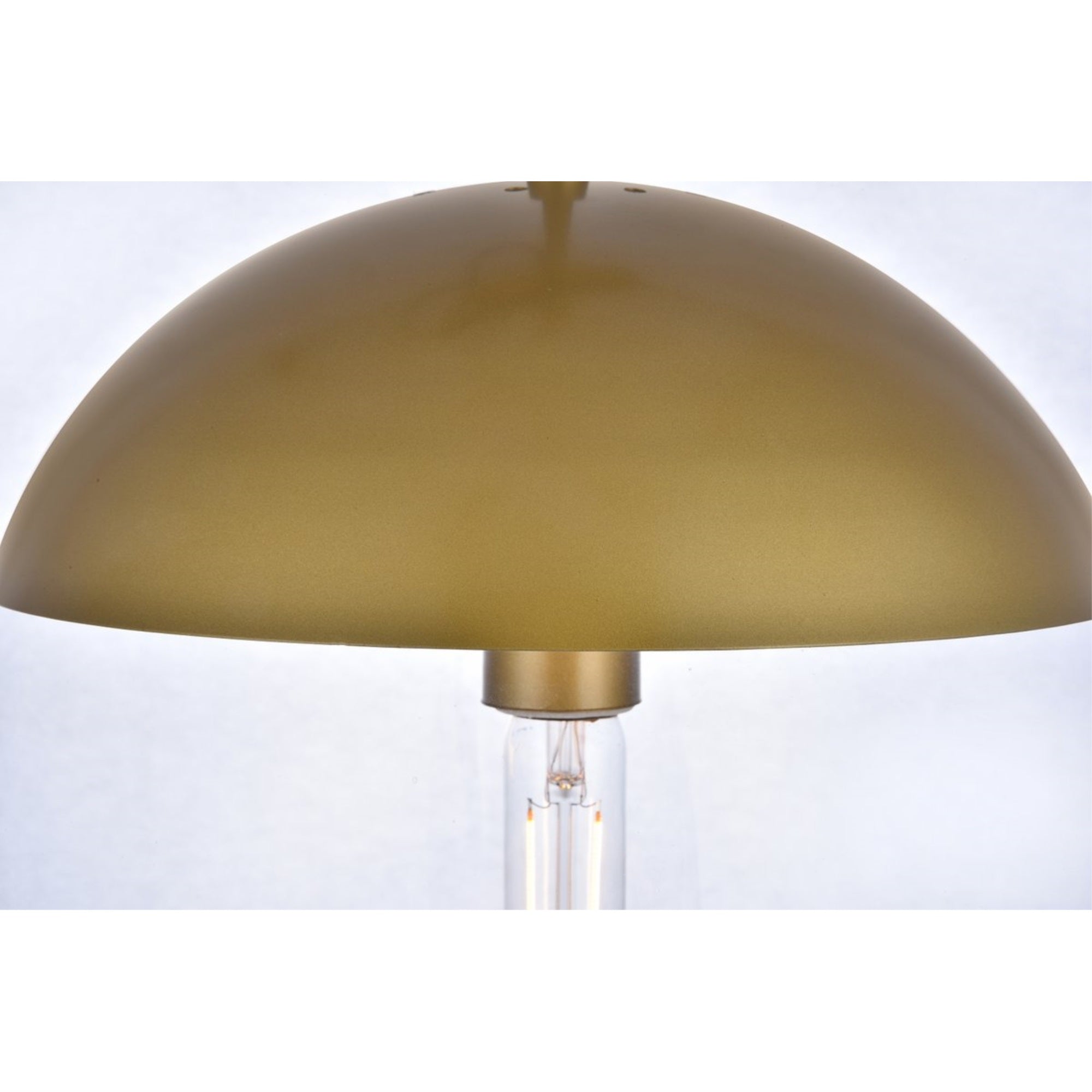 Living District 1-Light Brass & Clear Glass Pendant - Modern Metal Lighting Fixture