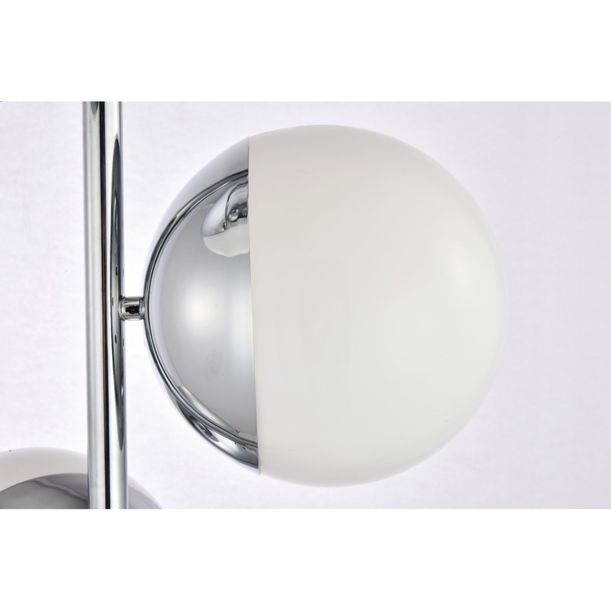 Eclipse 3 Lights Chrome Floor Lamp With Frosted White Glass