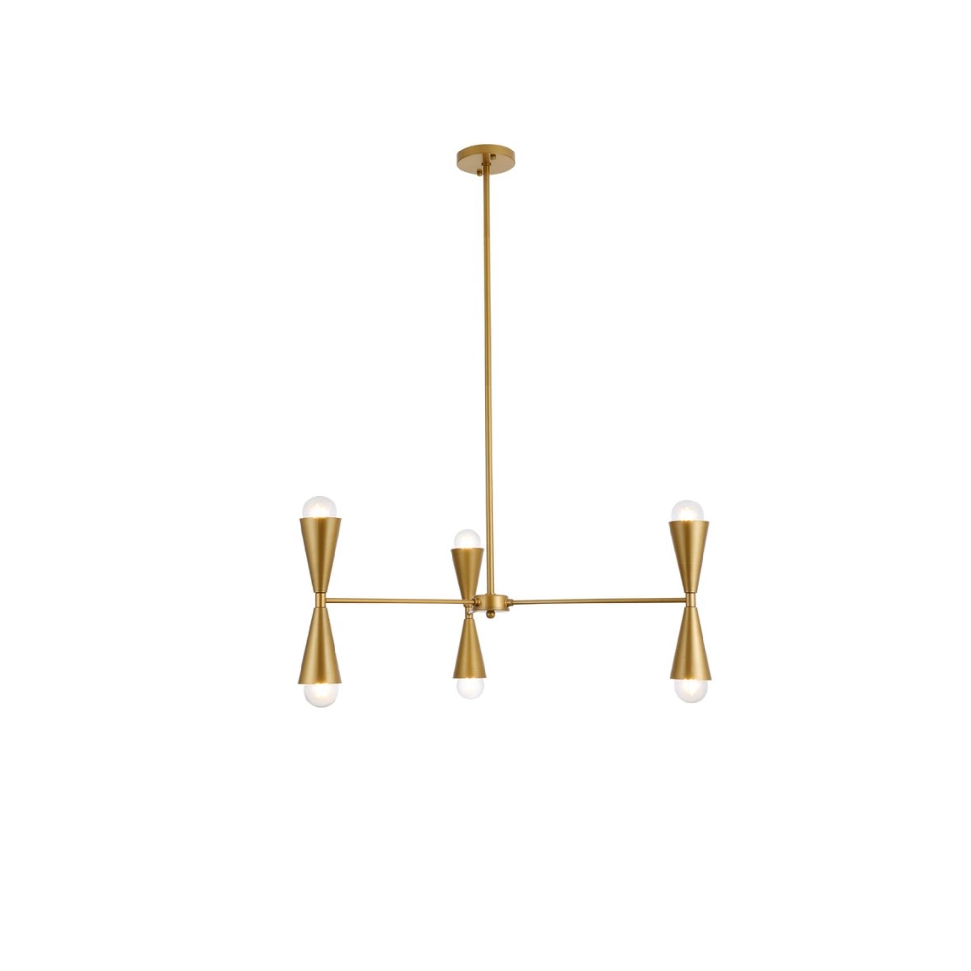 Cade 34 inch pendant in brass