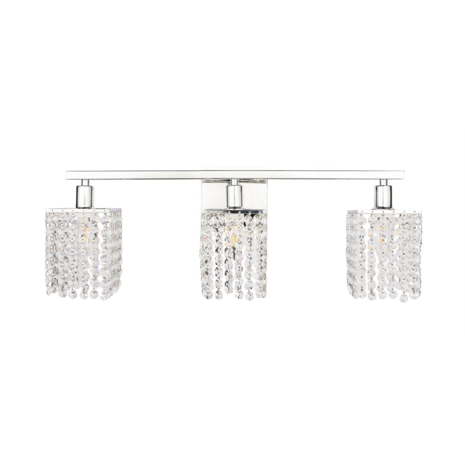 Phineas 3 light Chrome and Clear Crystals wall sconce