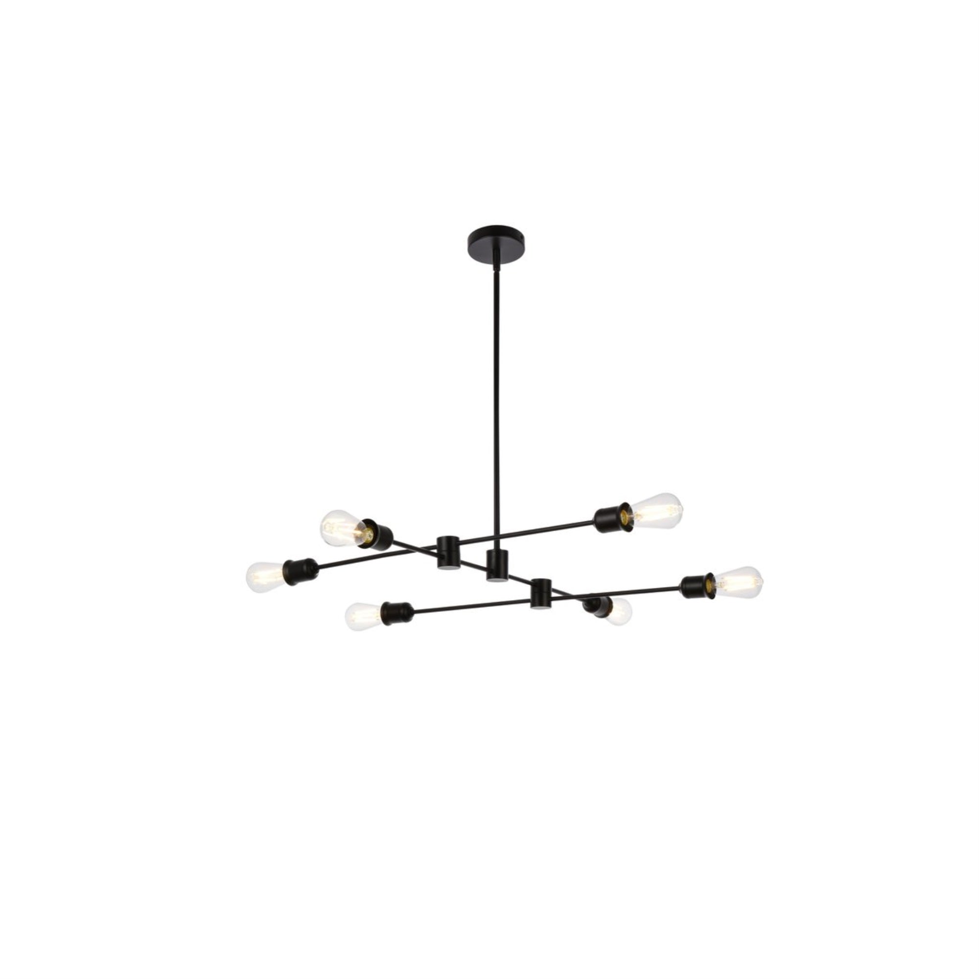 Xavier 6 lights pendant in black