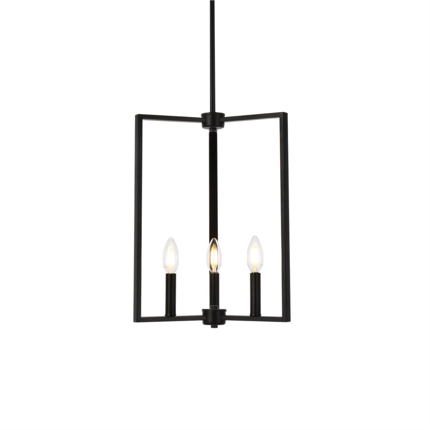 Elegant Lighting Living District Vino 3 Lights Pendant In Black