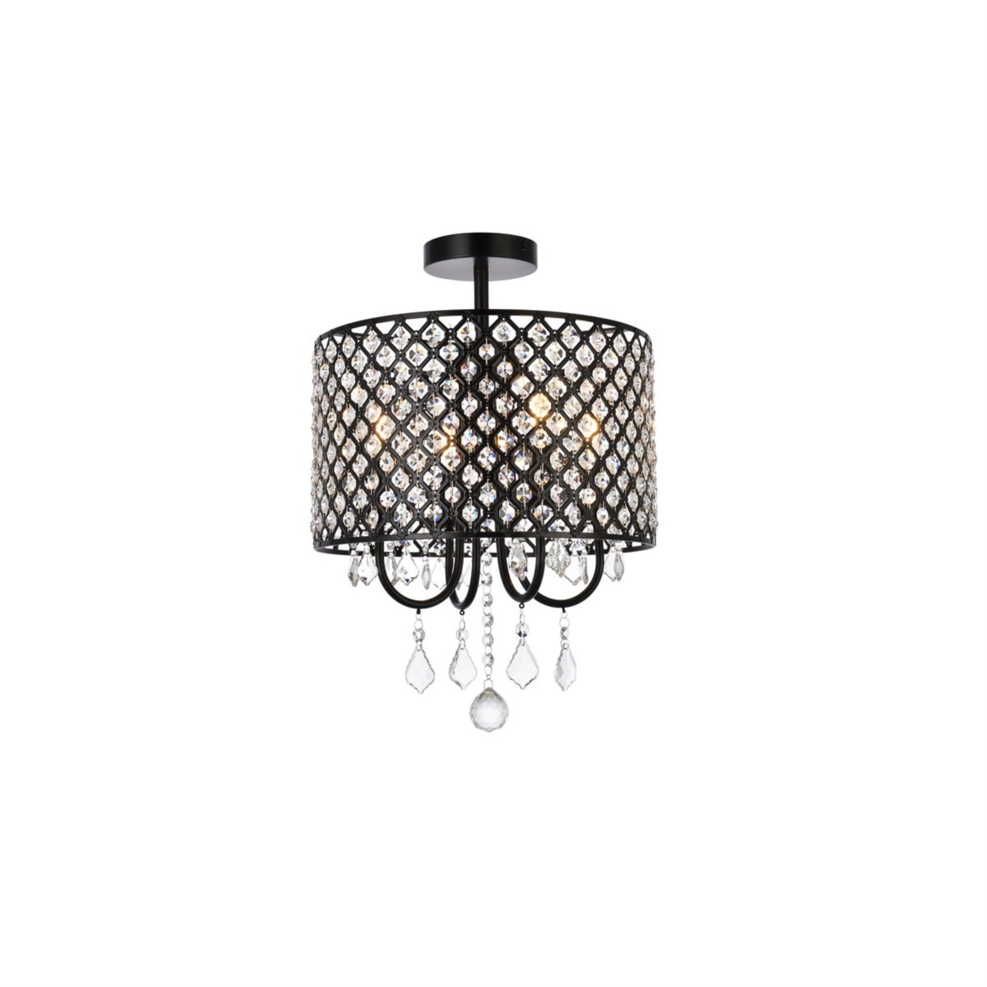 Elise 14 inch flush mount in black