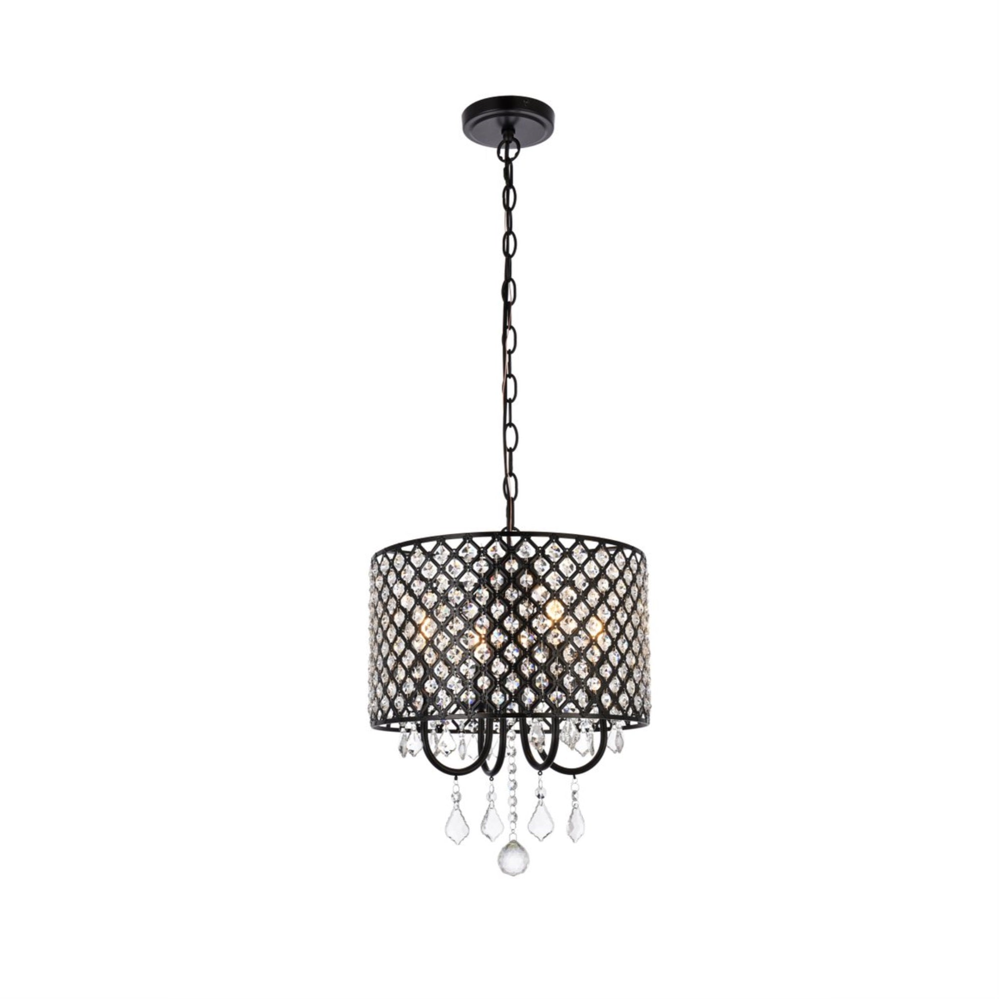 Elise 14 inch pendant in black