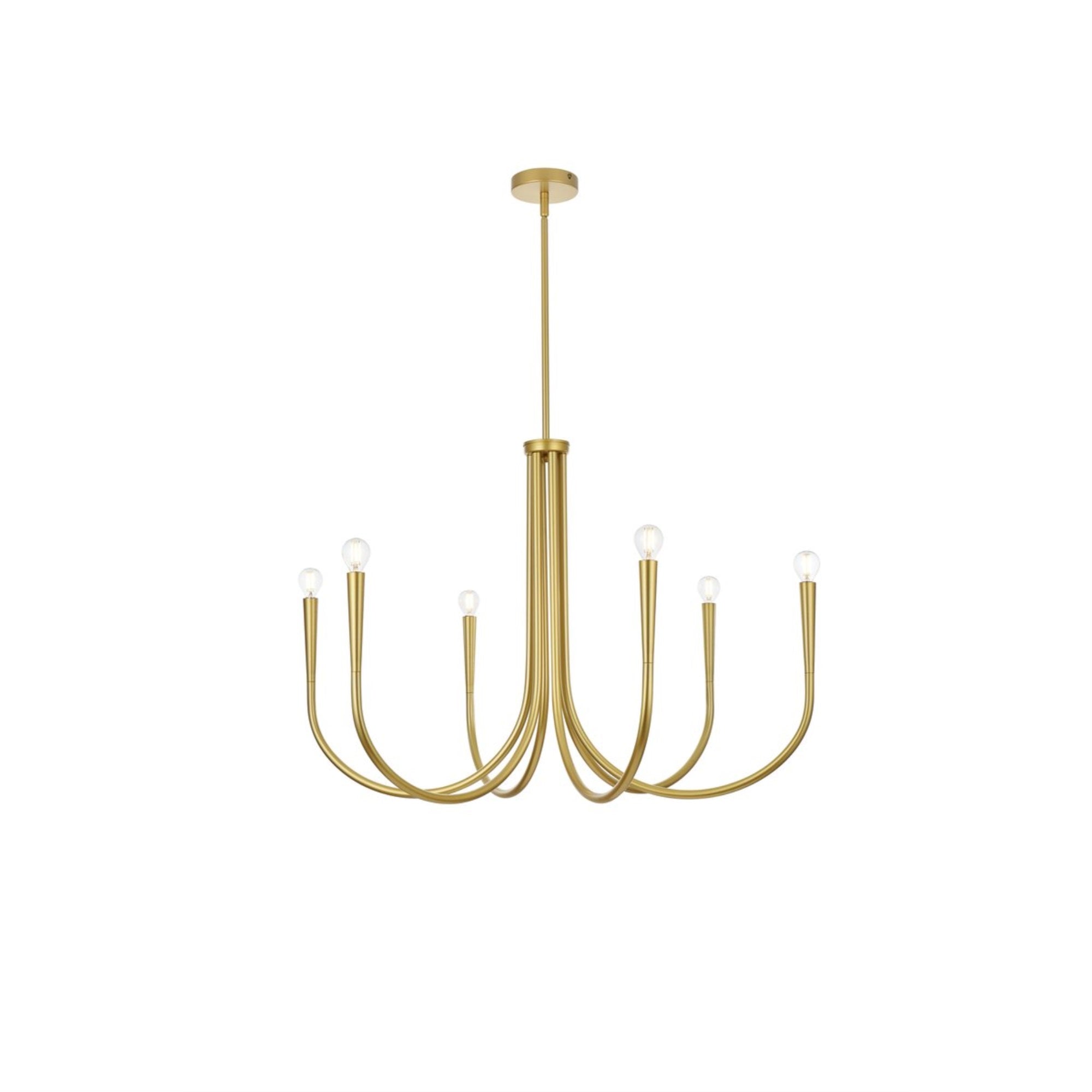 Layne 36 inch chandelier in Brass