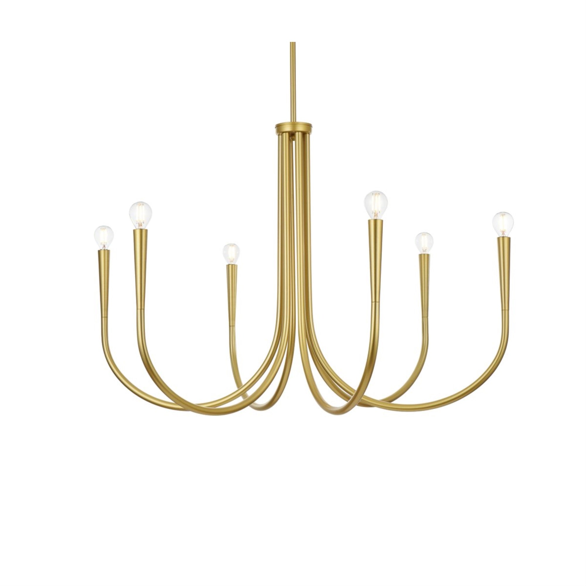 Layne 36 inch chandelier in Brass