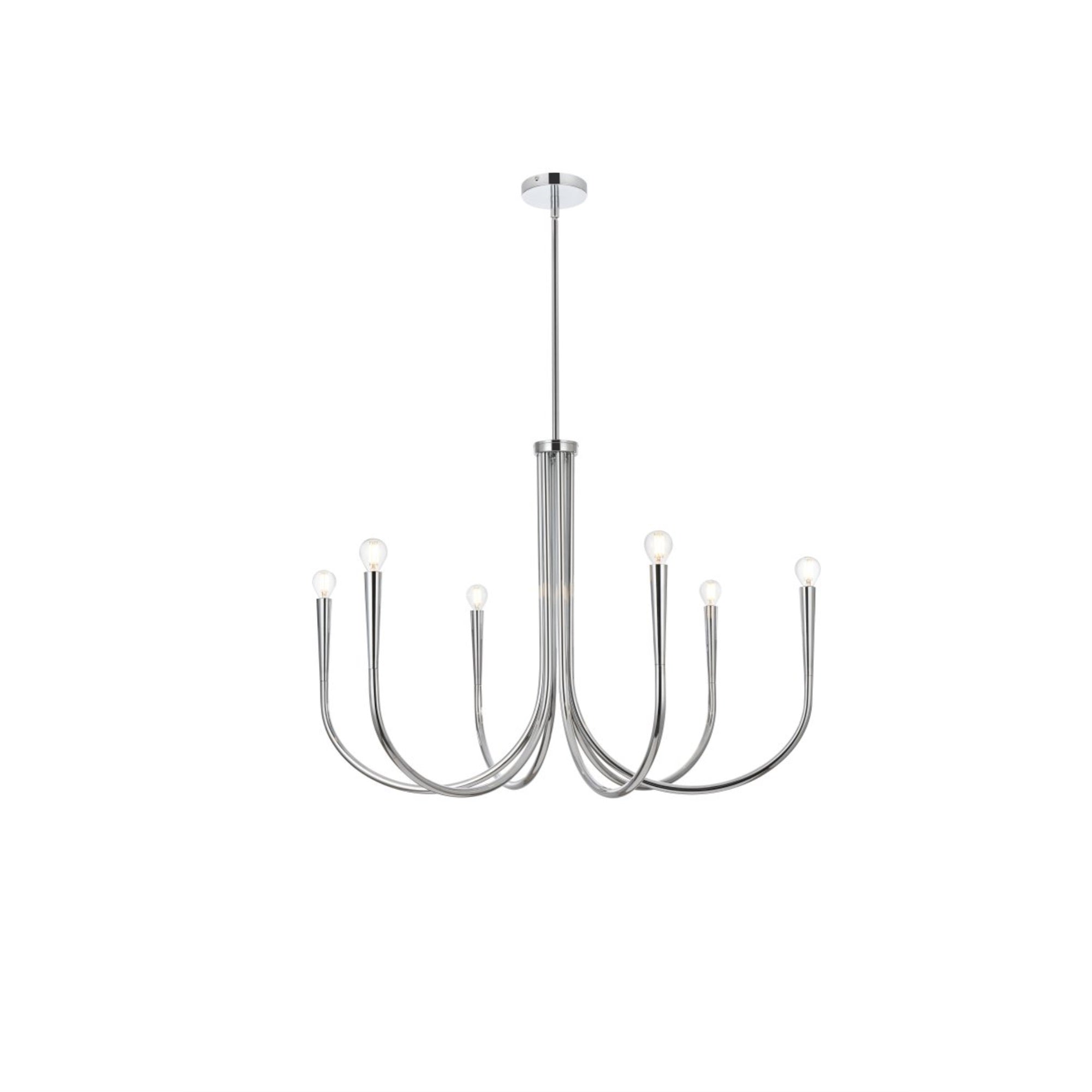 Layne 36 inch chandelier in Chrome