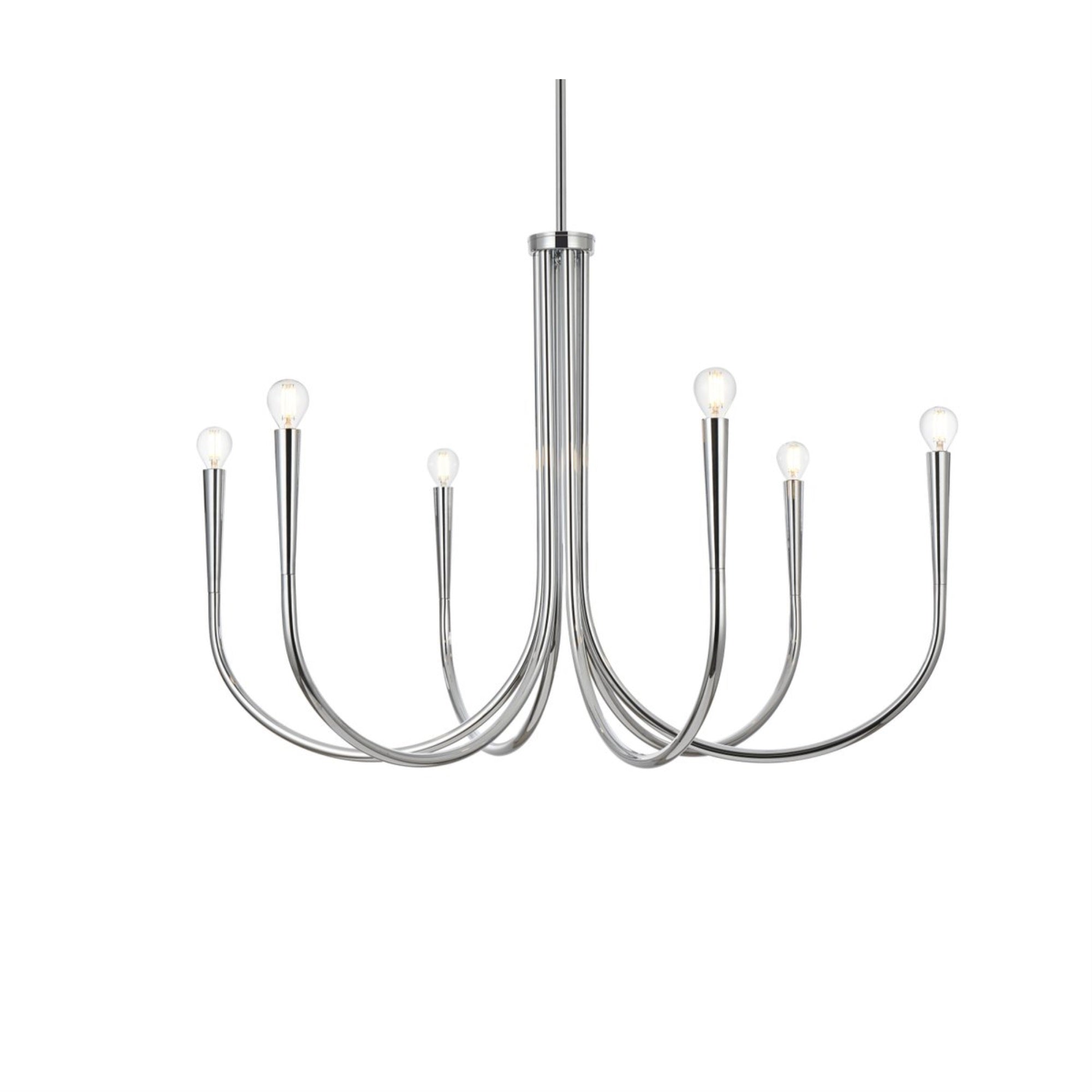 Layne 36 inch chandelier in Chrome