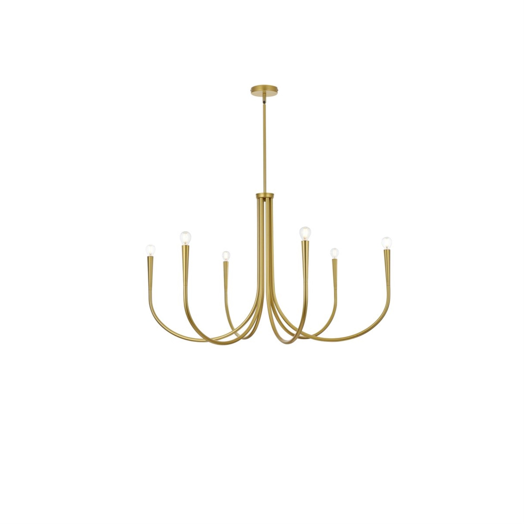 Layne 42 inch chandelier in Brass