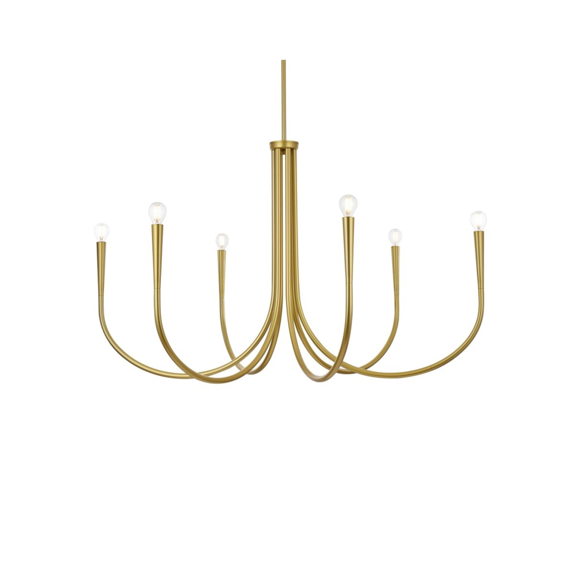 Layne 42 inch chandelier in Brass